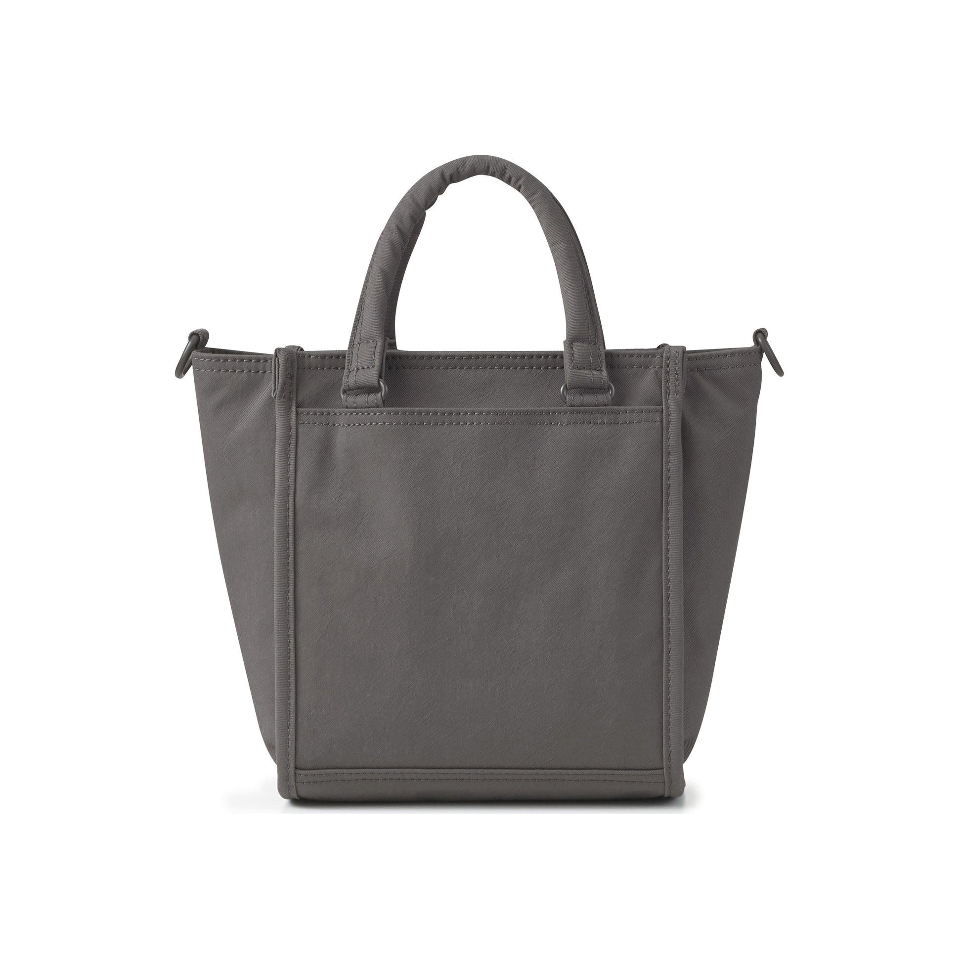 PORTER INTERNATIONAL Swing Handbag S Light Grey nylon shoulder bag top handle detachable strap structured design