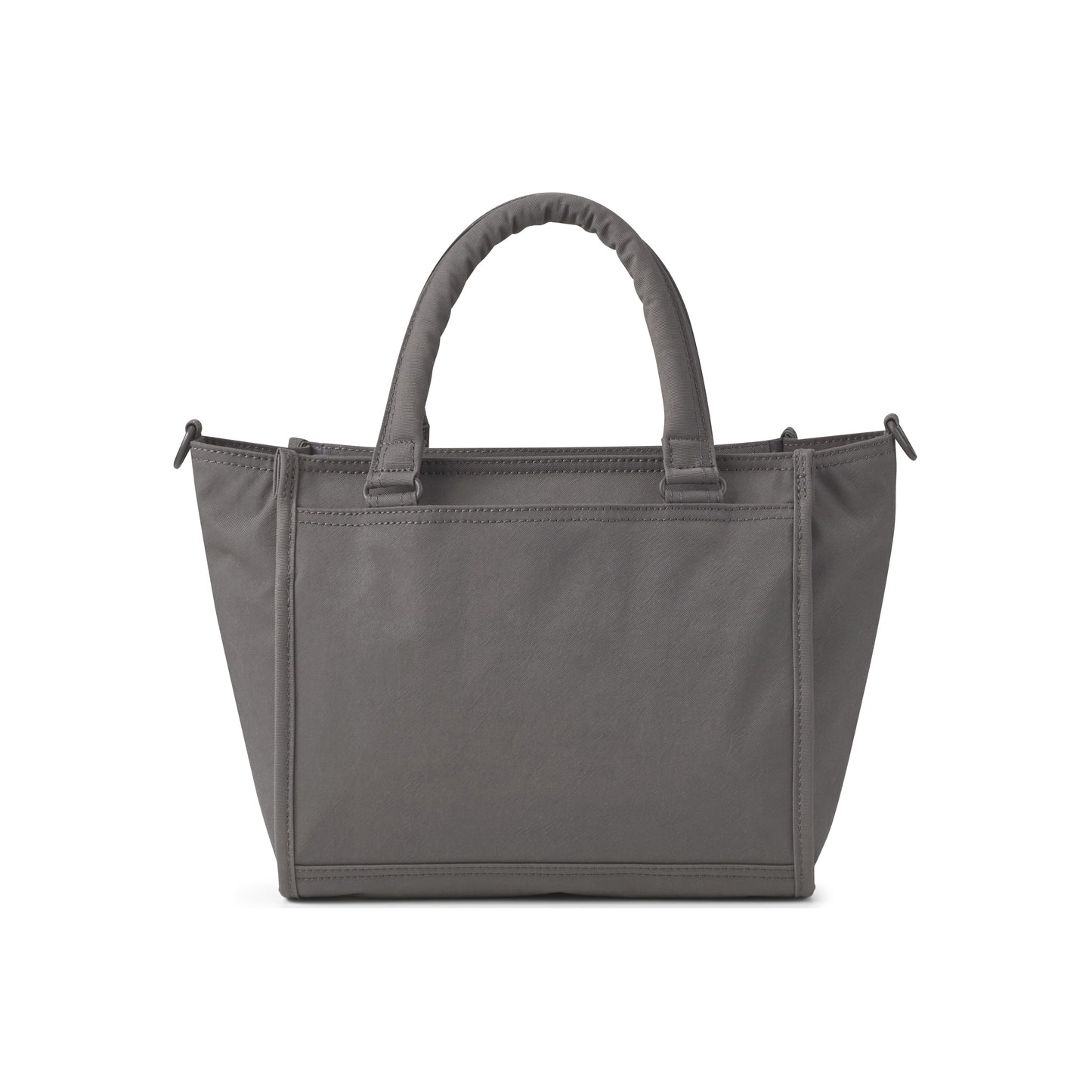 PORTER INTERNATIONAL Swing Handbag M Light Grey nylon shoulder bag top handle detachable strap structured design