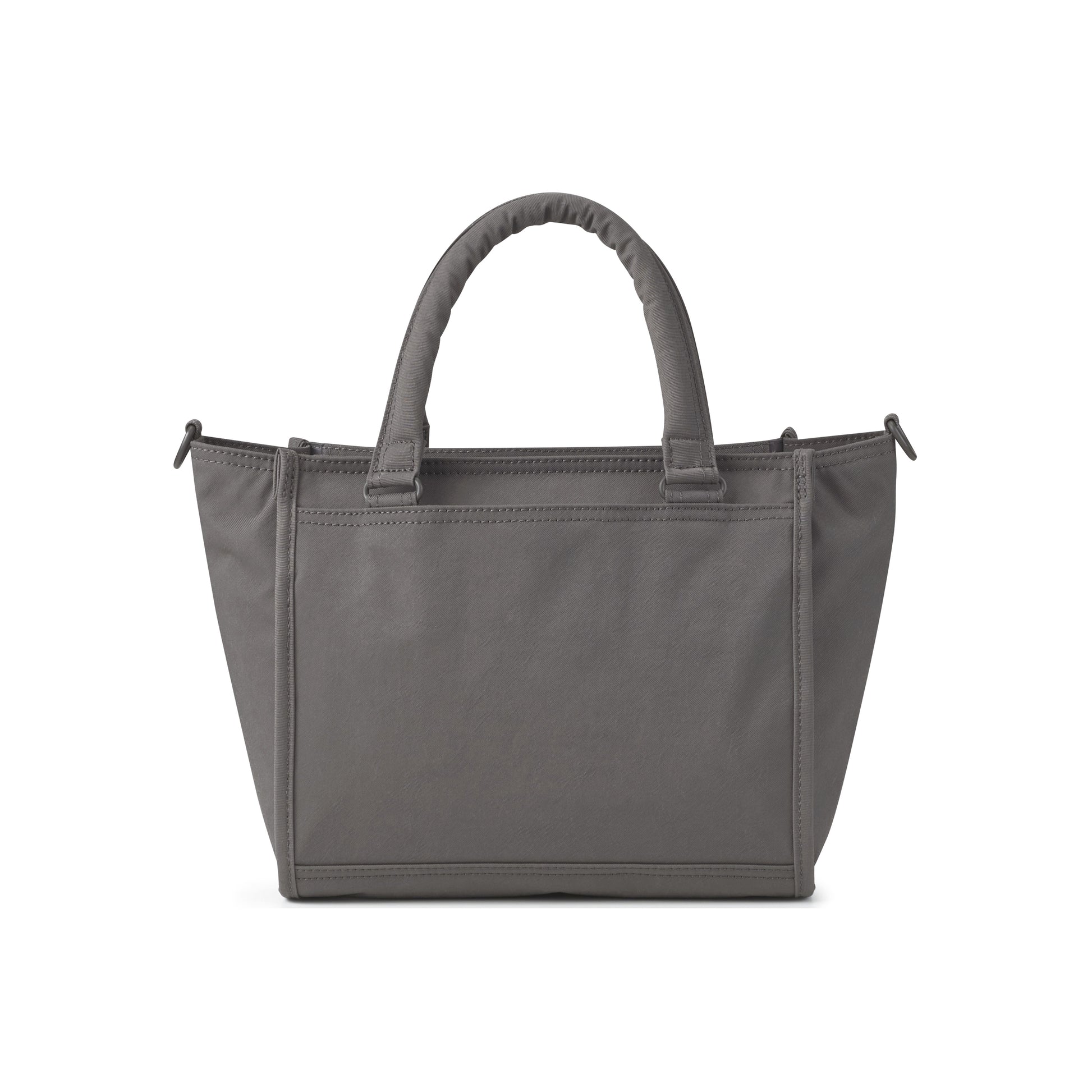 PORTER INTERNATIONAL Swing Handbag M Light Grey nylon shoulder bag top handle detachable strap structured design