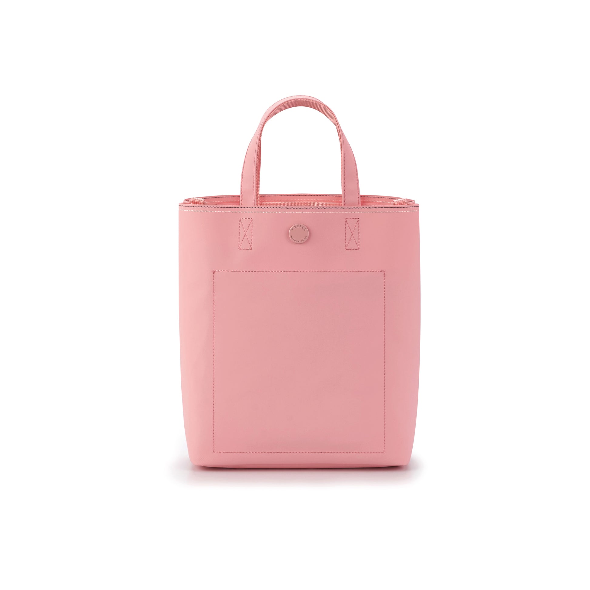 PORTER INTERNATIONAL Gappy HandBag Pouch Peach Pink lightweight handbag matching pouch adjustable strap everyday accessory