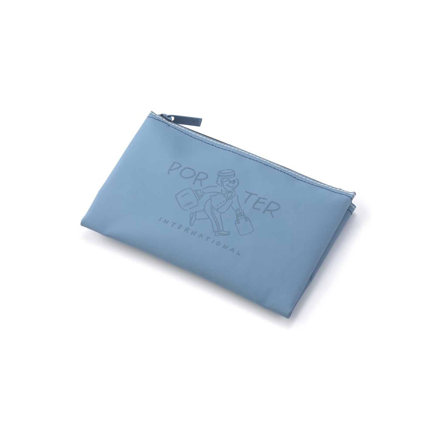 PORTER INTERNATIONAL Gappy HandBag Pouch Sky Blue lightweight handbag matching pouch adjustable strap everyday accessory