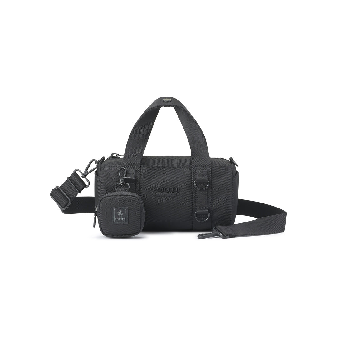 PORTER INTERNATIONAL Rollin Handbag S Black front profile view - SKU 11871-00101