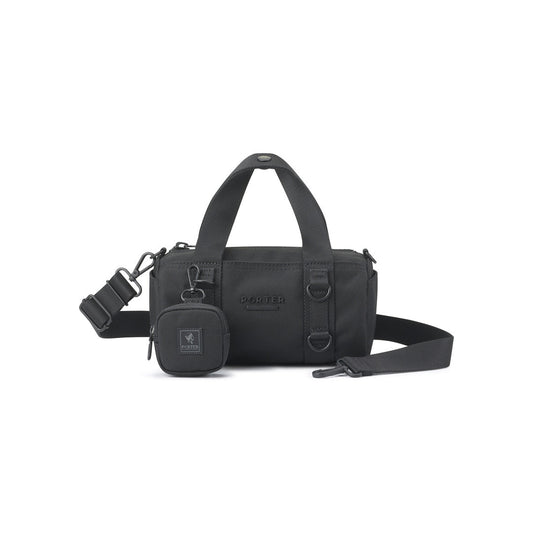 PORTER INTERNATIONAL Rollin Handbag S Black front profile view - SKU 11871-00101