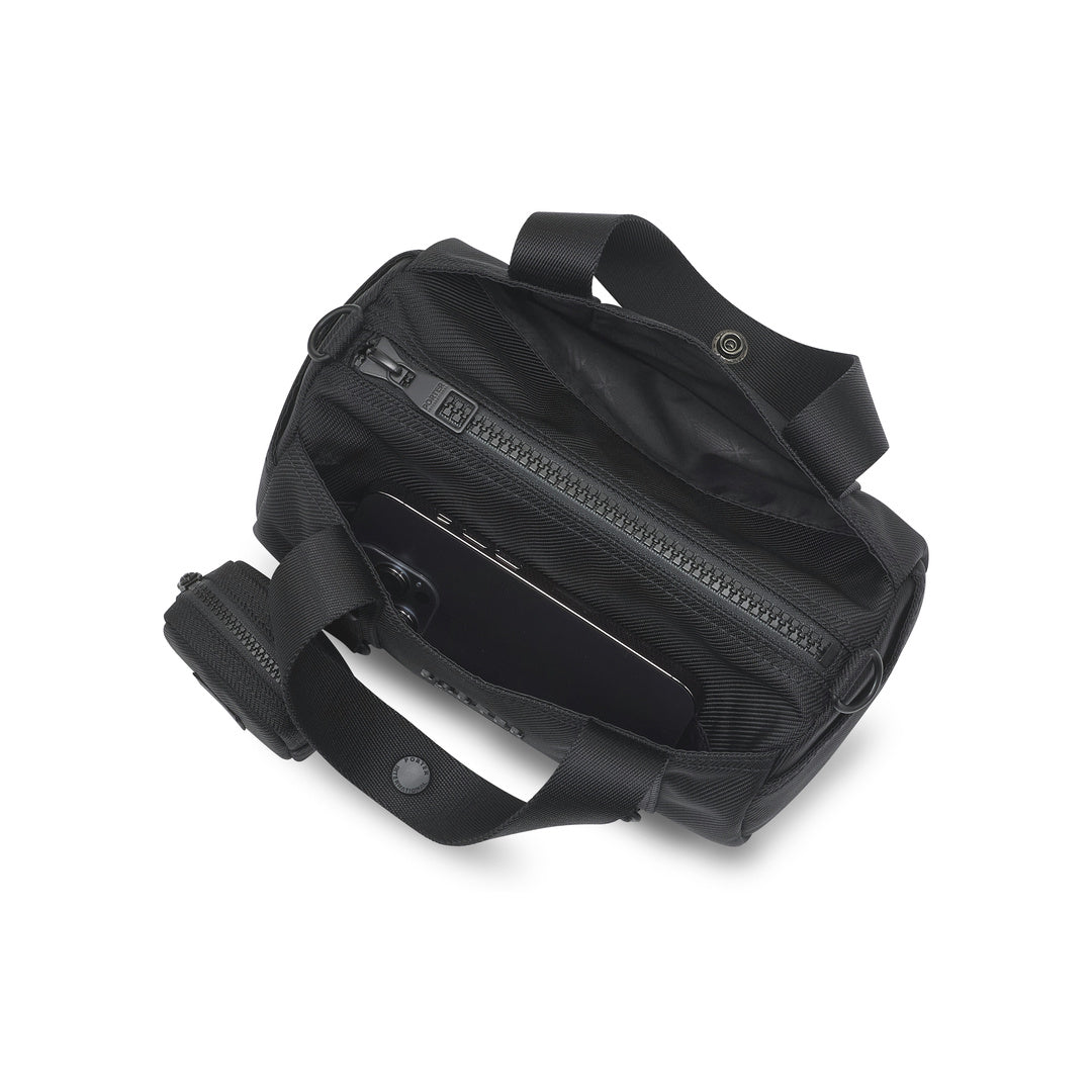 PORTER INTERNATIONAL Rollin Handbag S Black mini pouch detail view - SKU 11871-00101