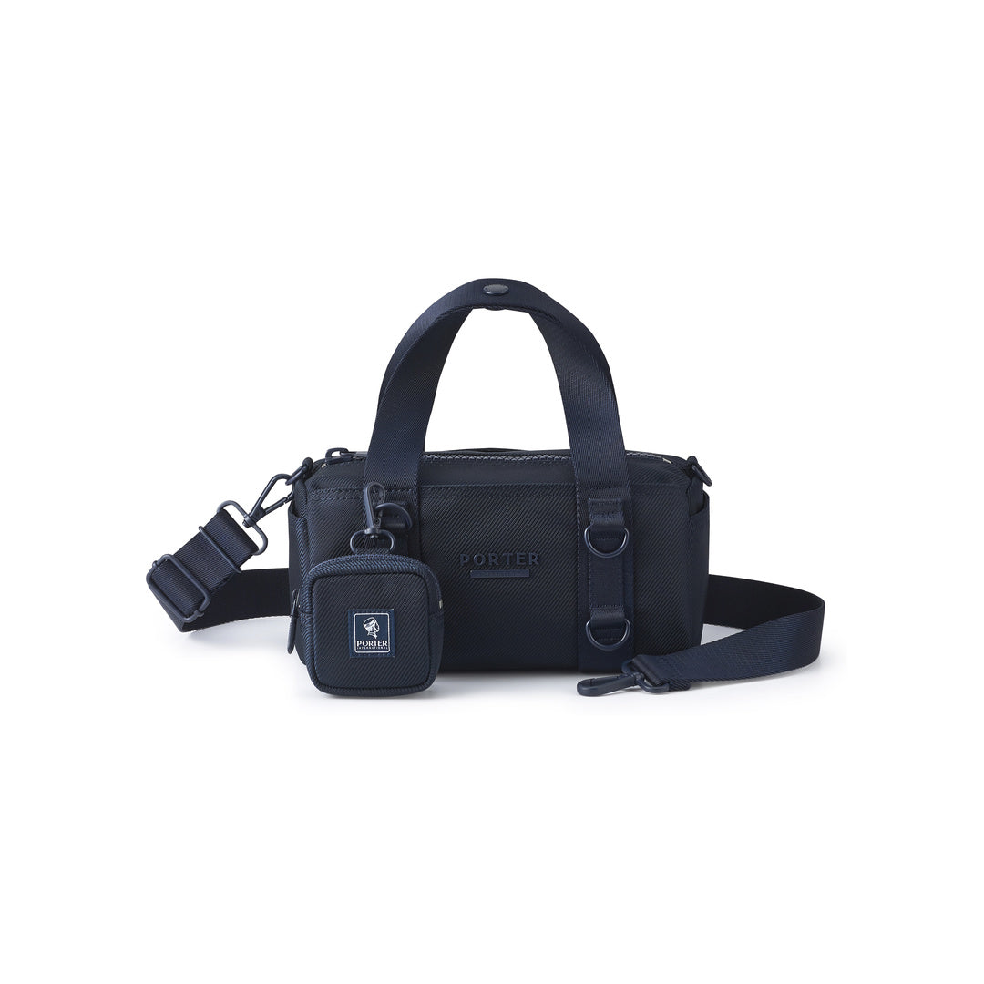 PORTER INTERNATIONAL Rollin Handbag S Blue front profile view - SKU 11871-00105
