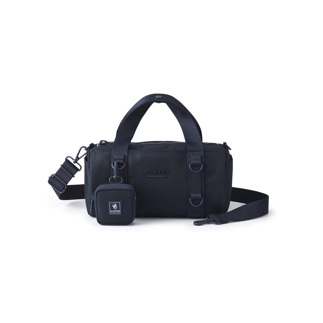 PORTER INTERNATIONAL Rollin Handbag M Blue front profile view - SKU 11871-00205