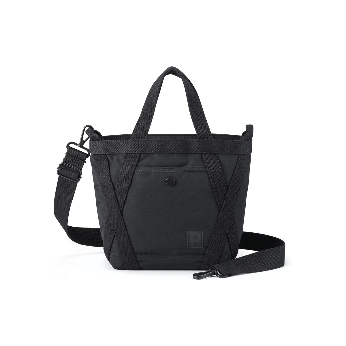 PORTER INTERNATIONAL Link Handbag S Black with top handles detachable shoulder strap and durable fabric construction