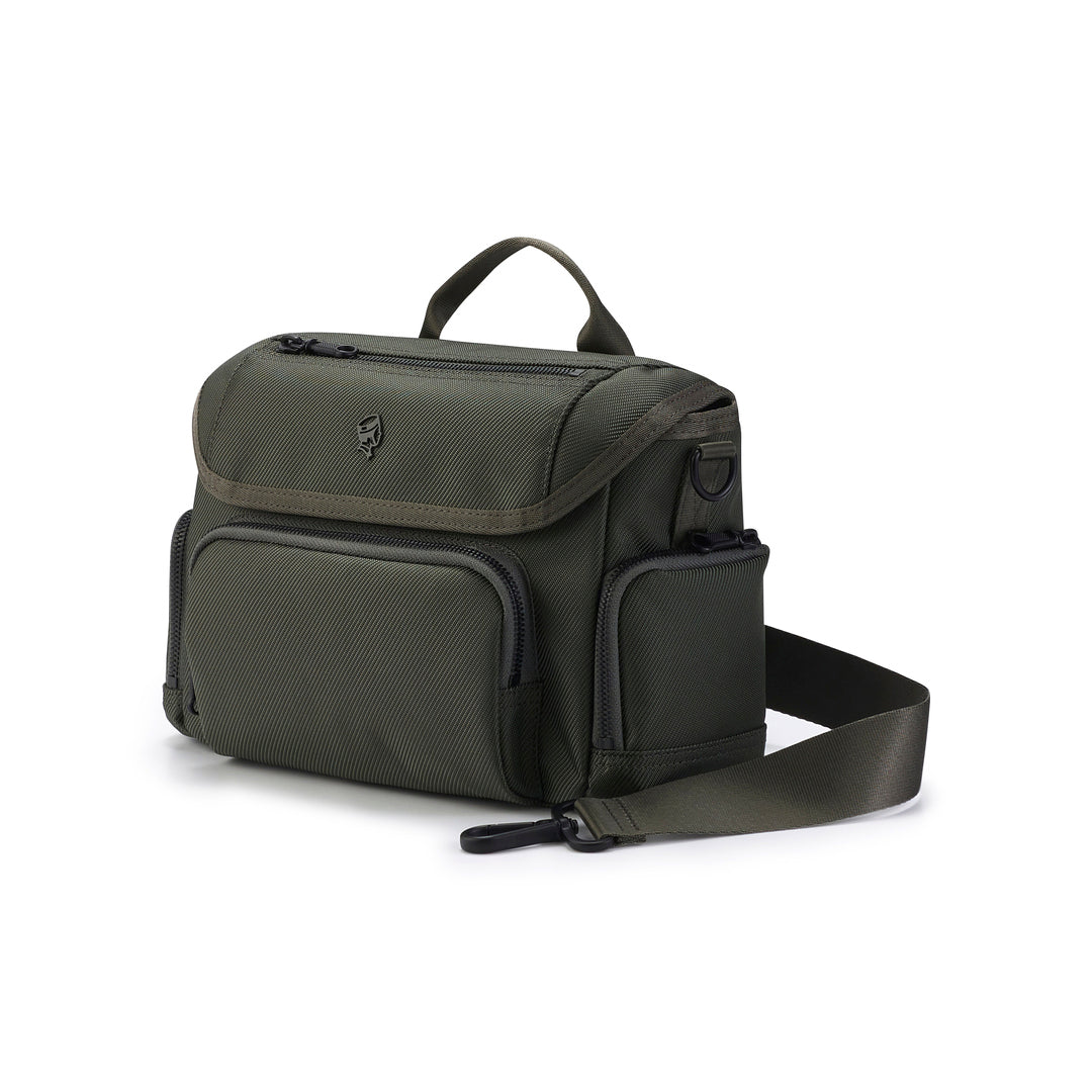 PORTER INTERNATIONAL Matrix Shoulder Bag (M) 'Grey' - front angled view