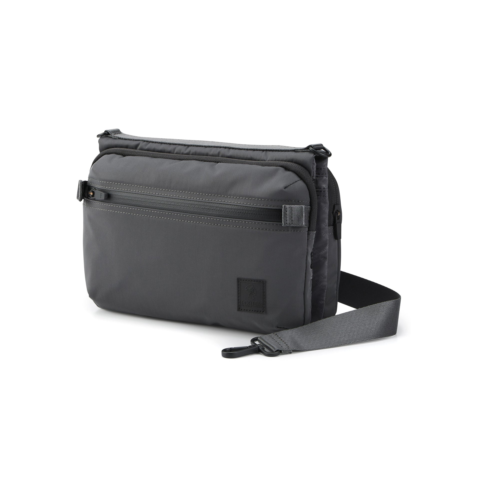 PORTER INTERNATIONAL Venture Shoulder Bag Ash Grey shoulder bag utility design adjustable strap lightweight everyday carry accessory
