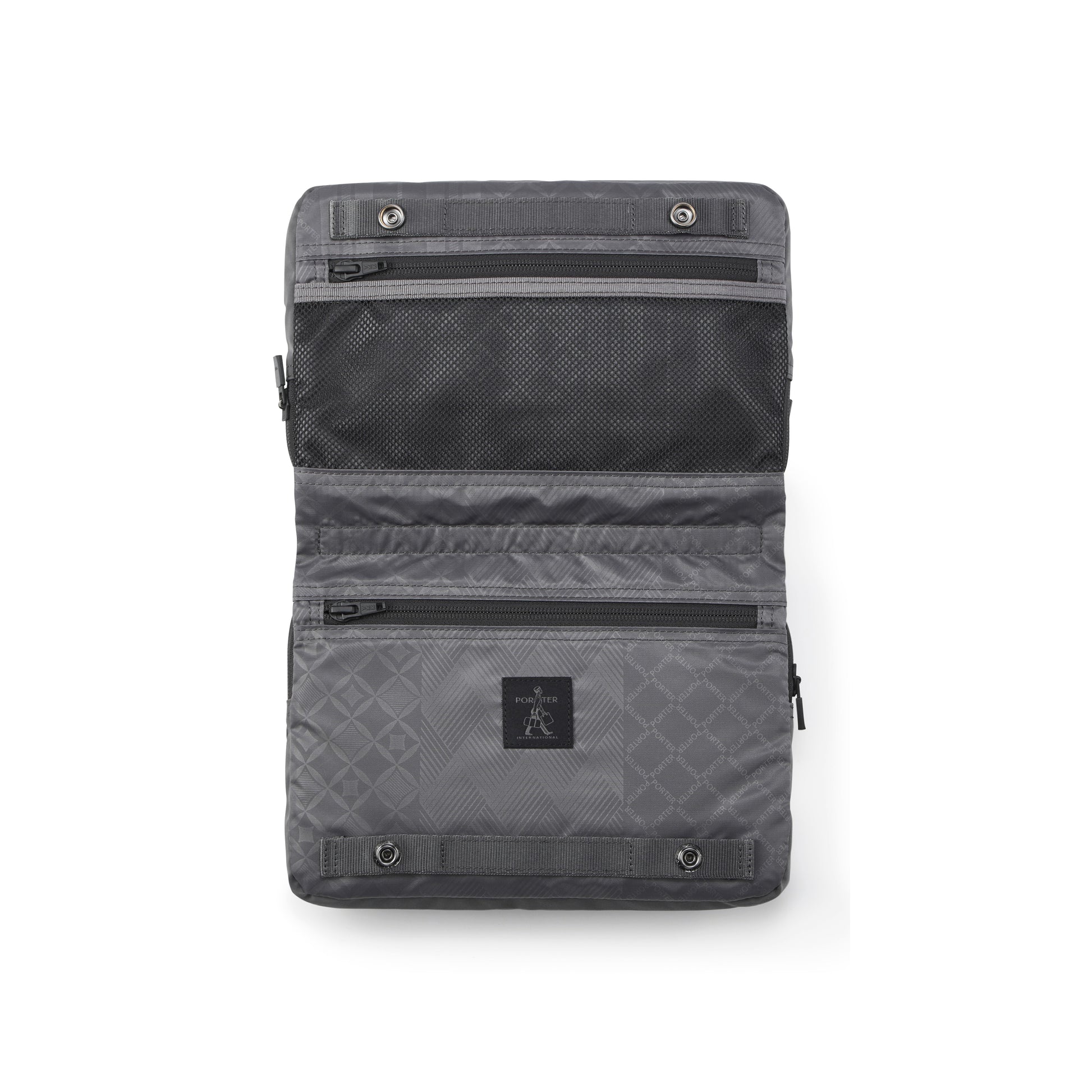 PORTER INTERNATIONAL Venture Shoulder Bag Ash Grey shoulder bag utility design adjustable strap lightweight everyday carry accessory