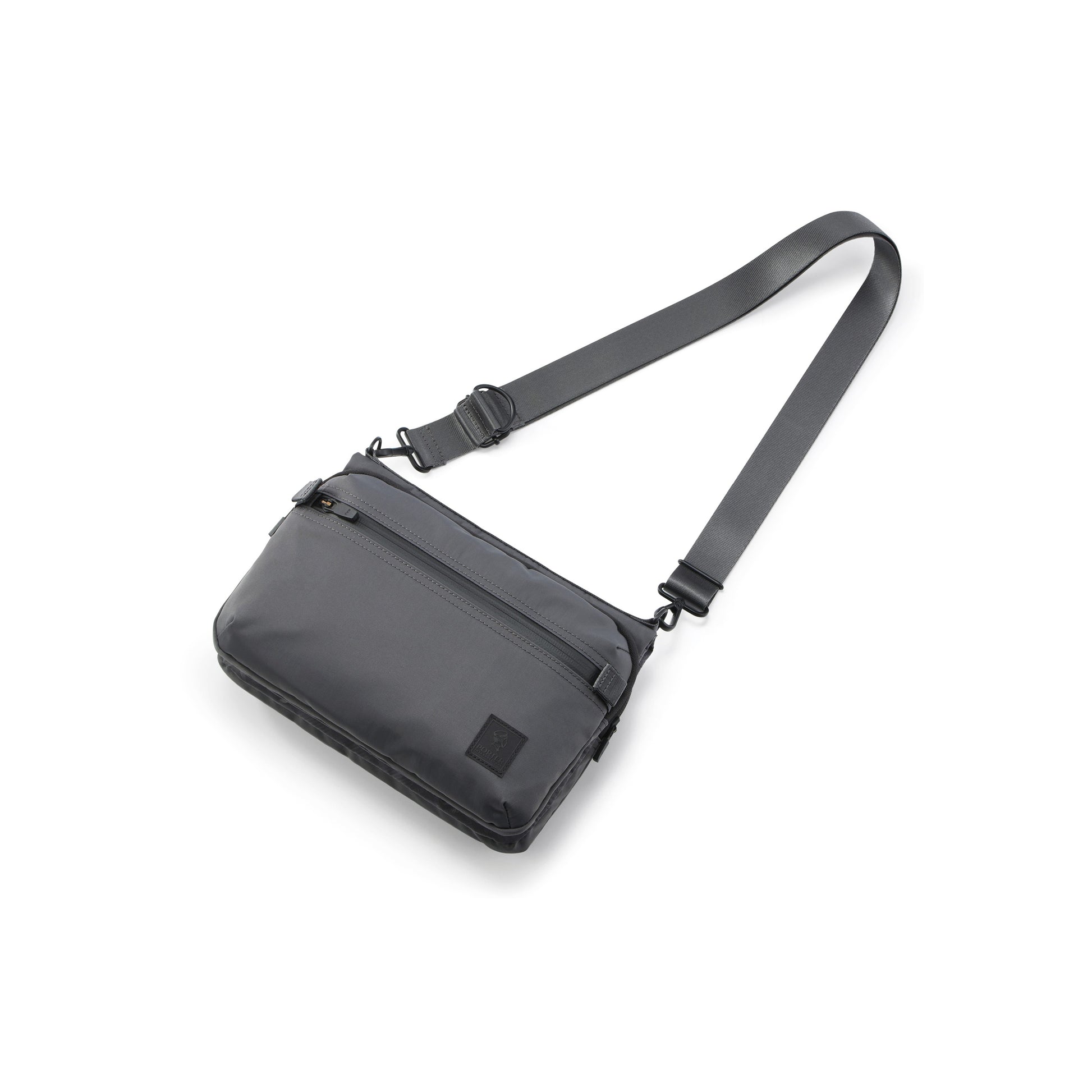 PORTER INTERNATIONAL Venture Shoulder Bag Ash Grey shoulder bag utility design adjustable strap lightweight everyday carry accessory