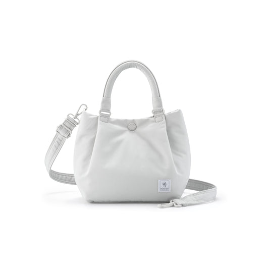 PORTER INTERNATIONAL Cush Handbag Beige lightweight handbag minimalist design adjustable strap everyday carry bag