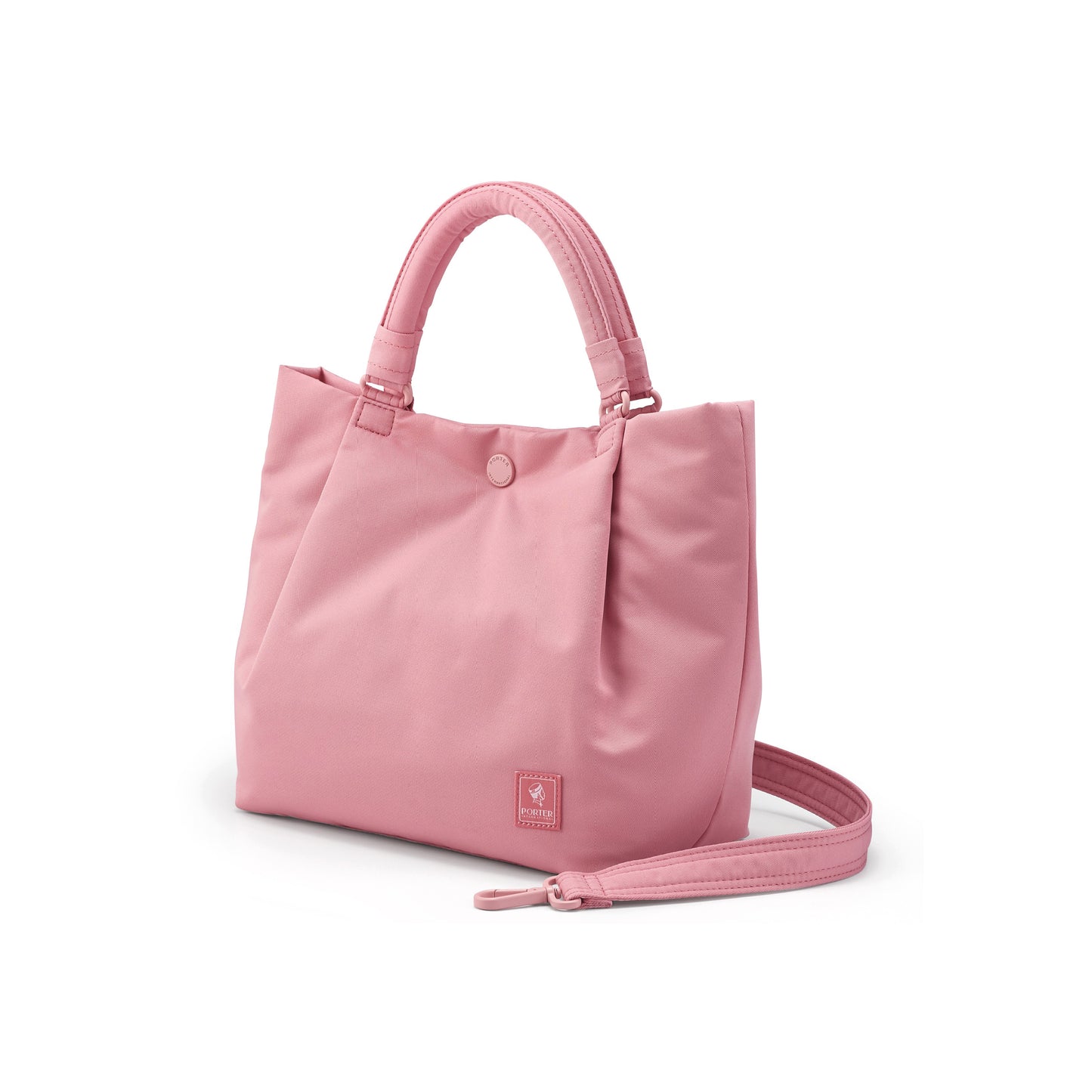 PORTER INTERNATIONAL Cush Handbag Pink lightweight handbag minimalist design adjustable strap everyday carry bag