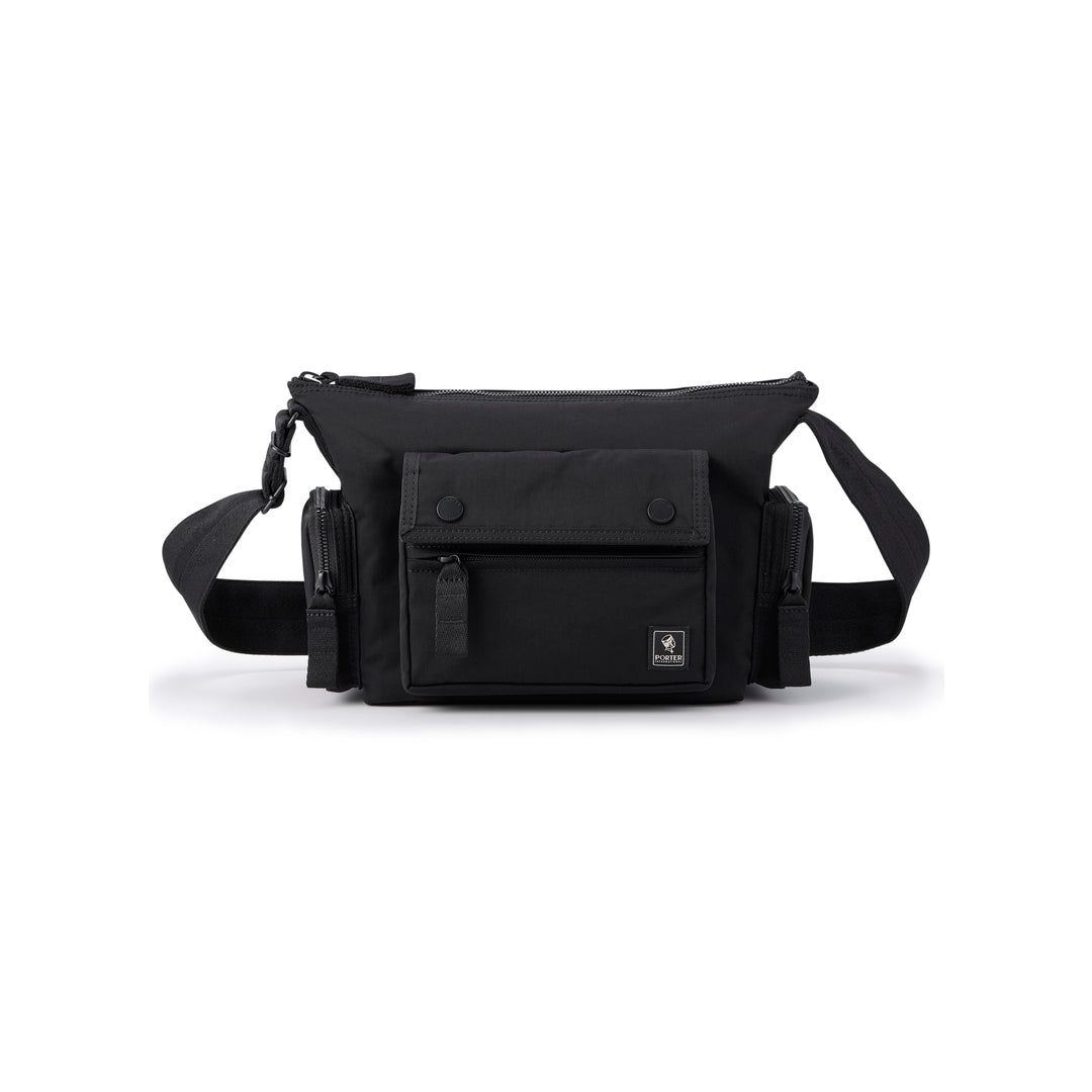 PORTER INTERNATIONAL Anchor Shoulder Bag (S) 'Black' - front view