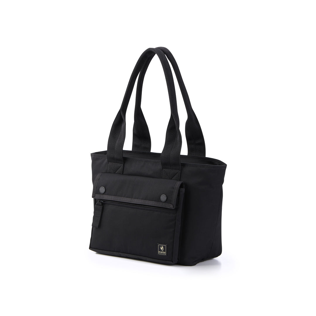 PORTER INTERNATIONAL Anchor Tote (S) 'Black' - front angled view