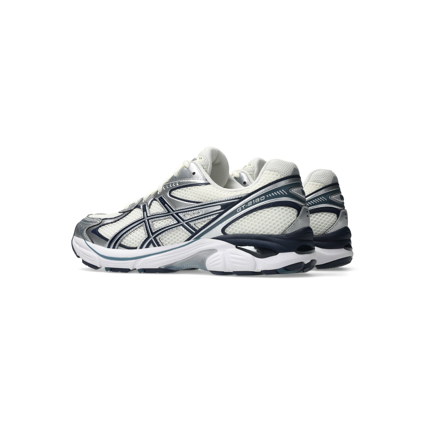 ASICS GT-2160 Cream Raw Indigo sneaker with GEL cushioning breathable mesh upper and retro running design