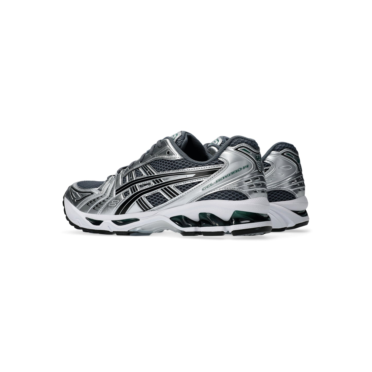 Asics Gel-Kayano 14 Metropolis Jasper Green running shoes with GEL™ cushioning and durable rubber outsole