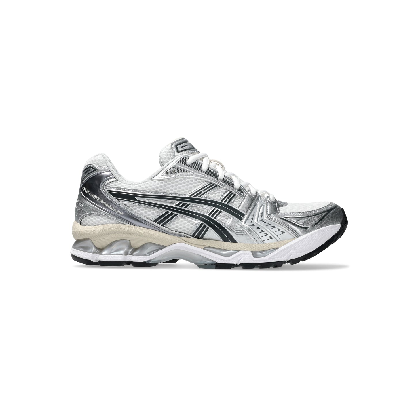 ASICS GEL-KAYANO 14 White Ivory lifestyle running shoes GEL cushioning silver mesh retro sneaker everyday wear