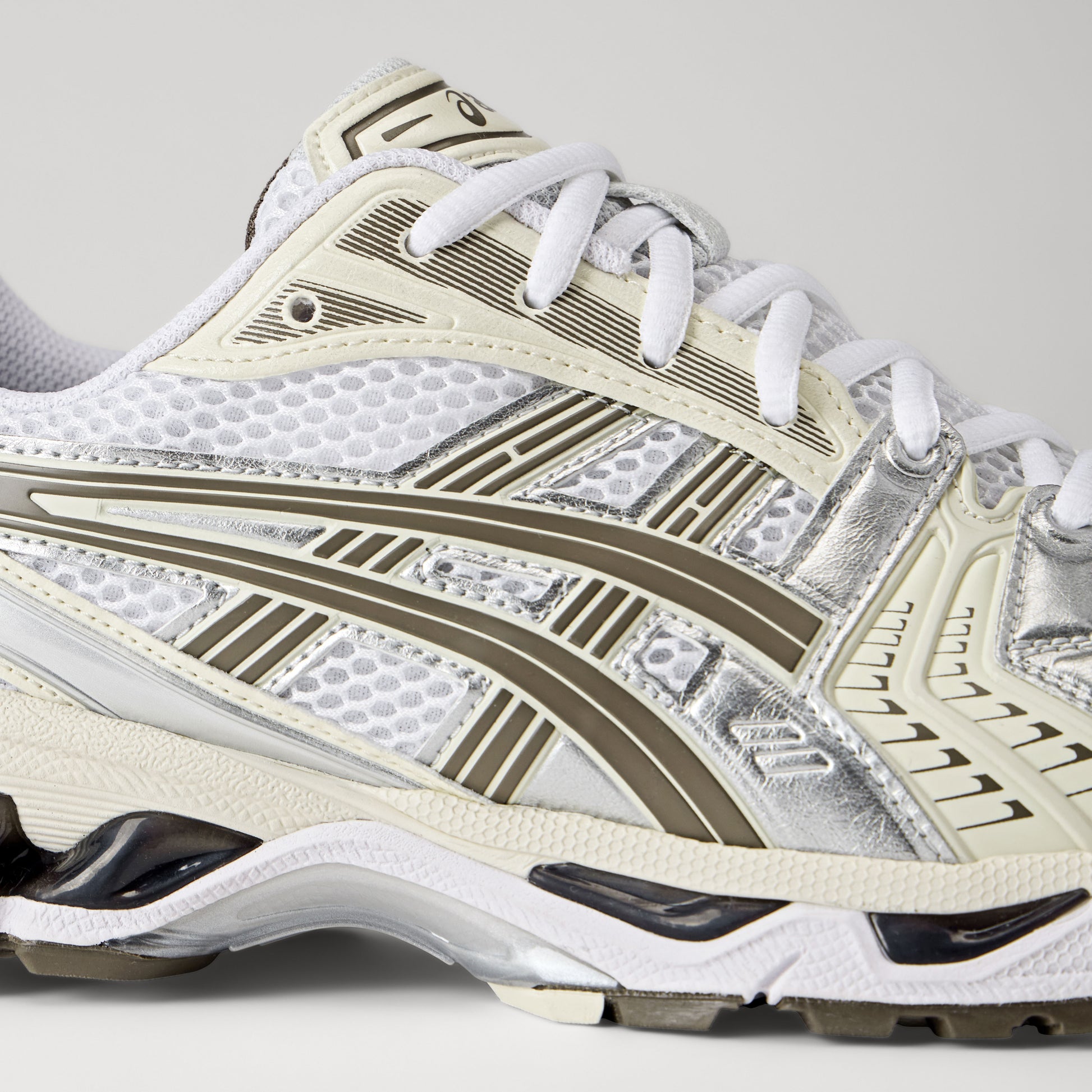 ASICS GEL-KAYANO 14 White Ivory running sneaker with GEL cushioning