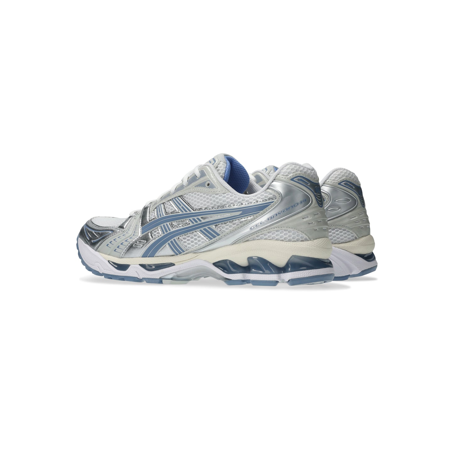 ASICS GEL-KAYANO 14 White Light Navy lifestyle running shoes GEL cushioning silver mesh retro sneaker everyday wear