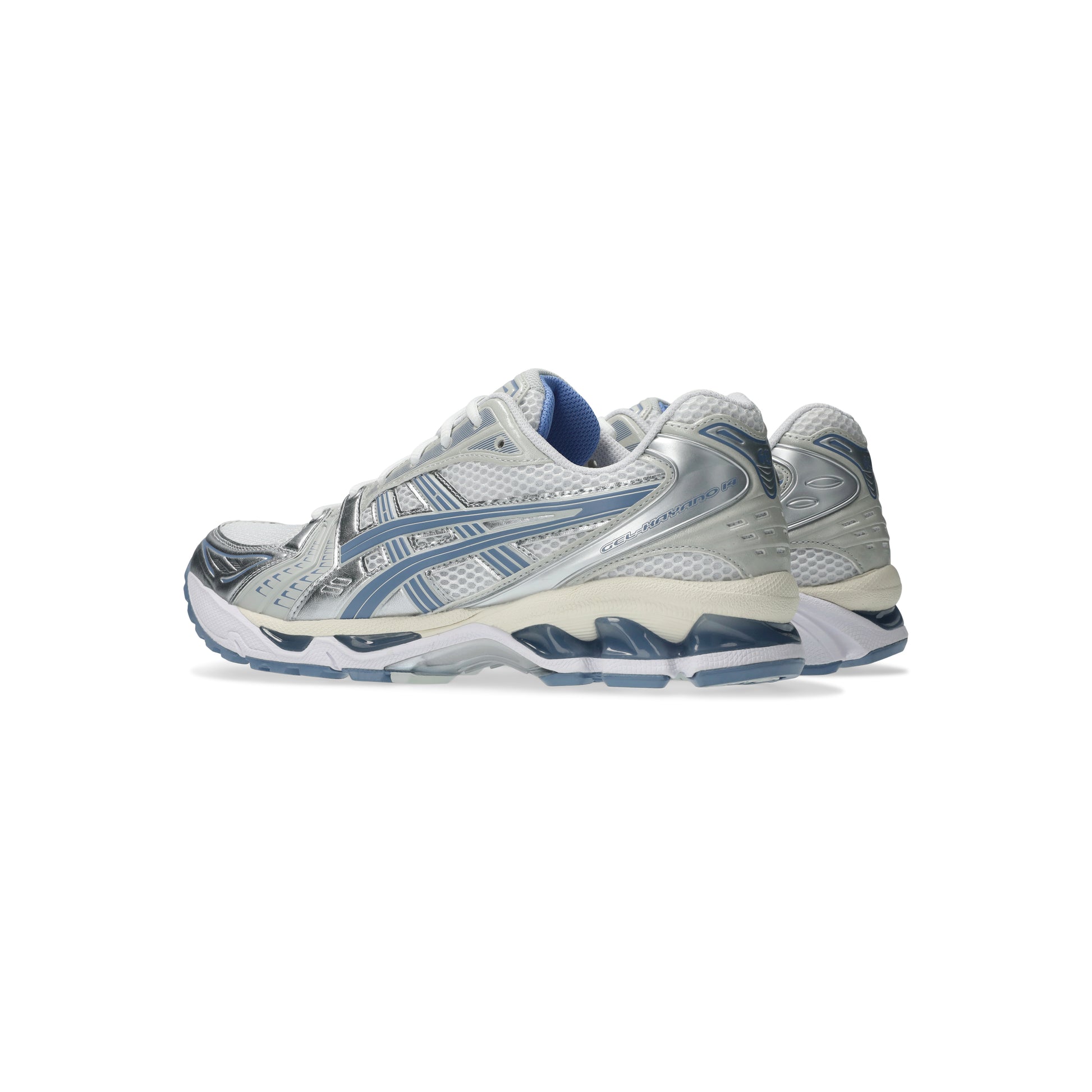 ASICS GEL-KAYANO 14 White Light Navy lifestyle running shoes GEL cushioning silver mesh retro sneaker everyday wear
