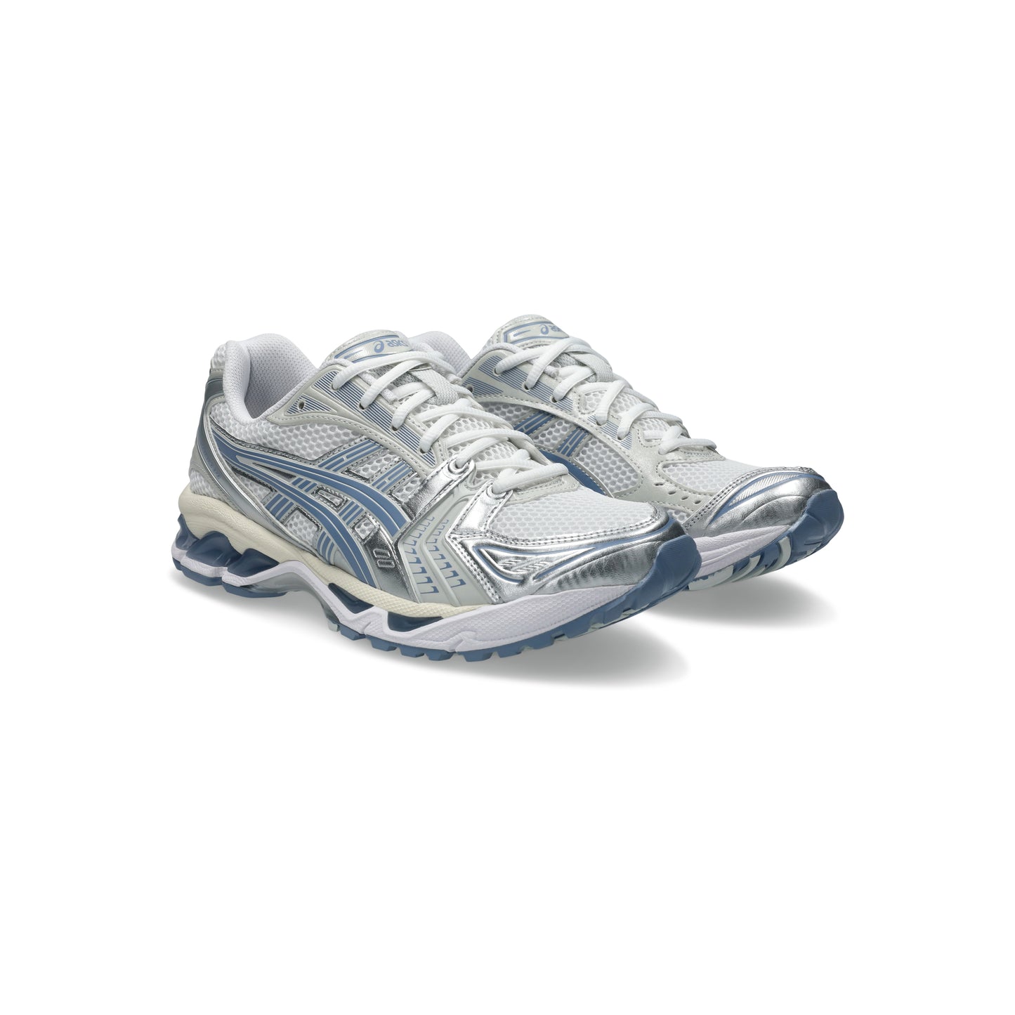 ASICS GEL-KAYANO 14 White Light Navy lifestyle running shoes GEL cushioning silver mesh retro sneaker everyday wear