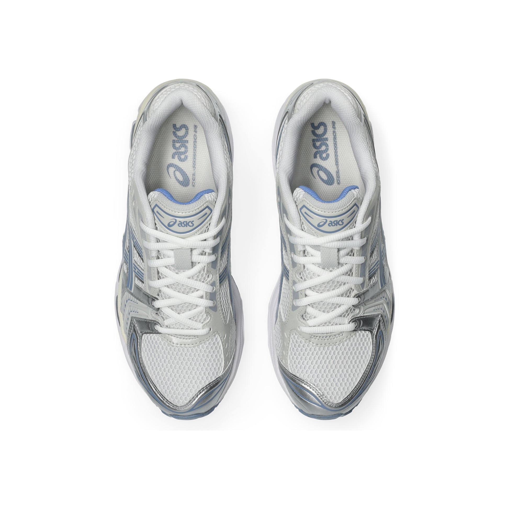 ASICS GEL-KAYANO 14 White Light Navy lifestyle running shoes GEL cushioning silver mesh retro sneaker everyday wear