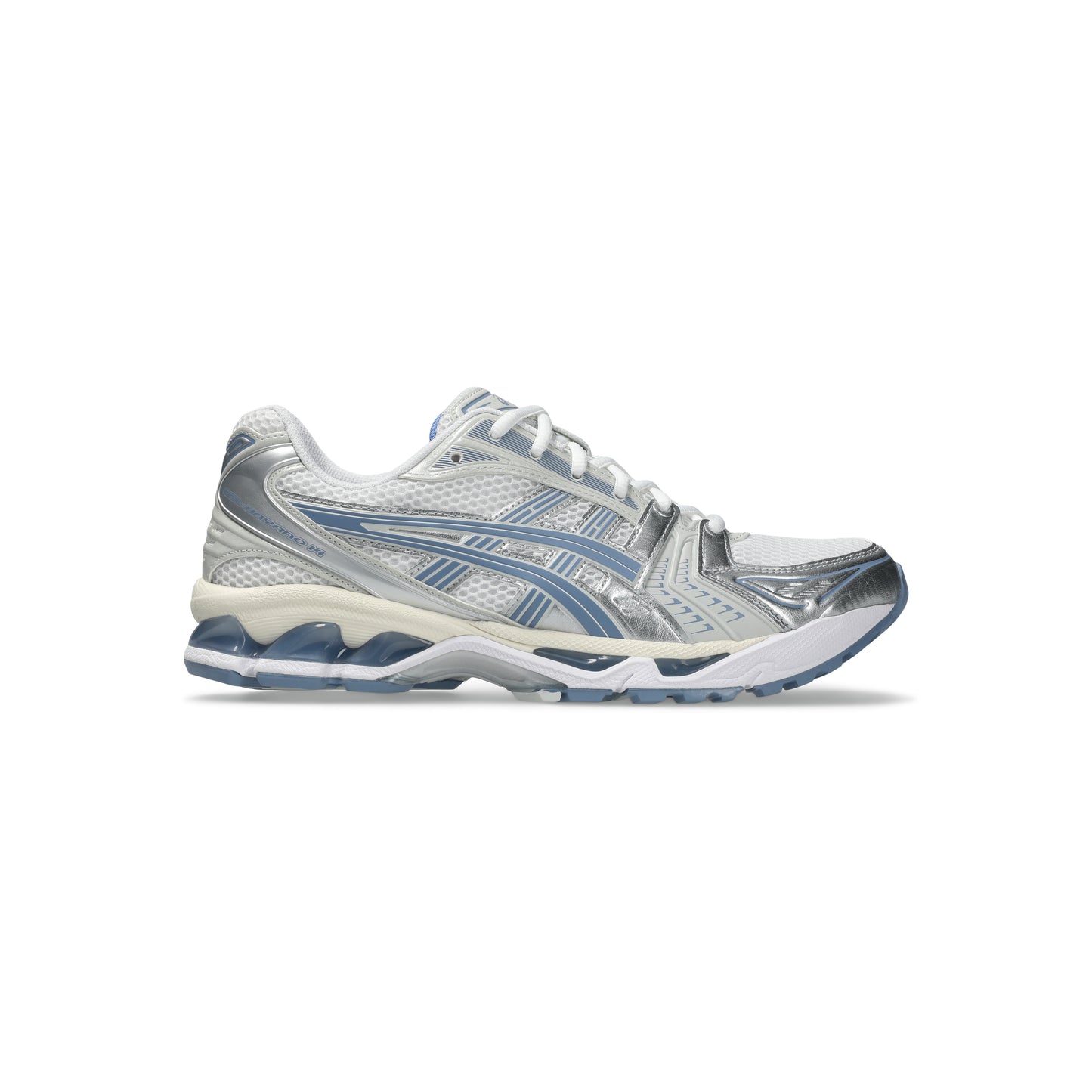 ASICS GEL-KAYANO 14 White Light Navy lifestyle running shoes GEL cushioning silver mesh retro sneaker everyday wear