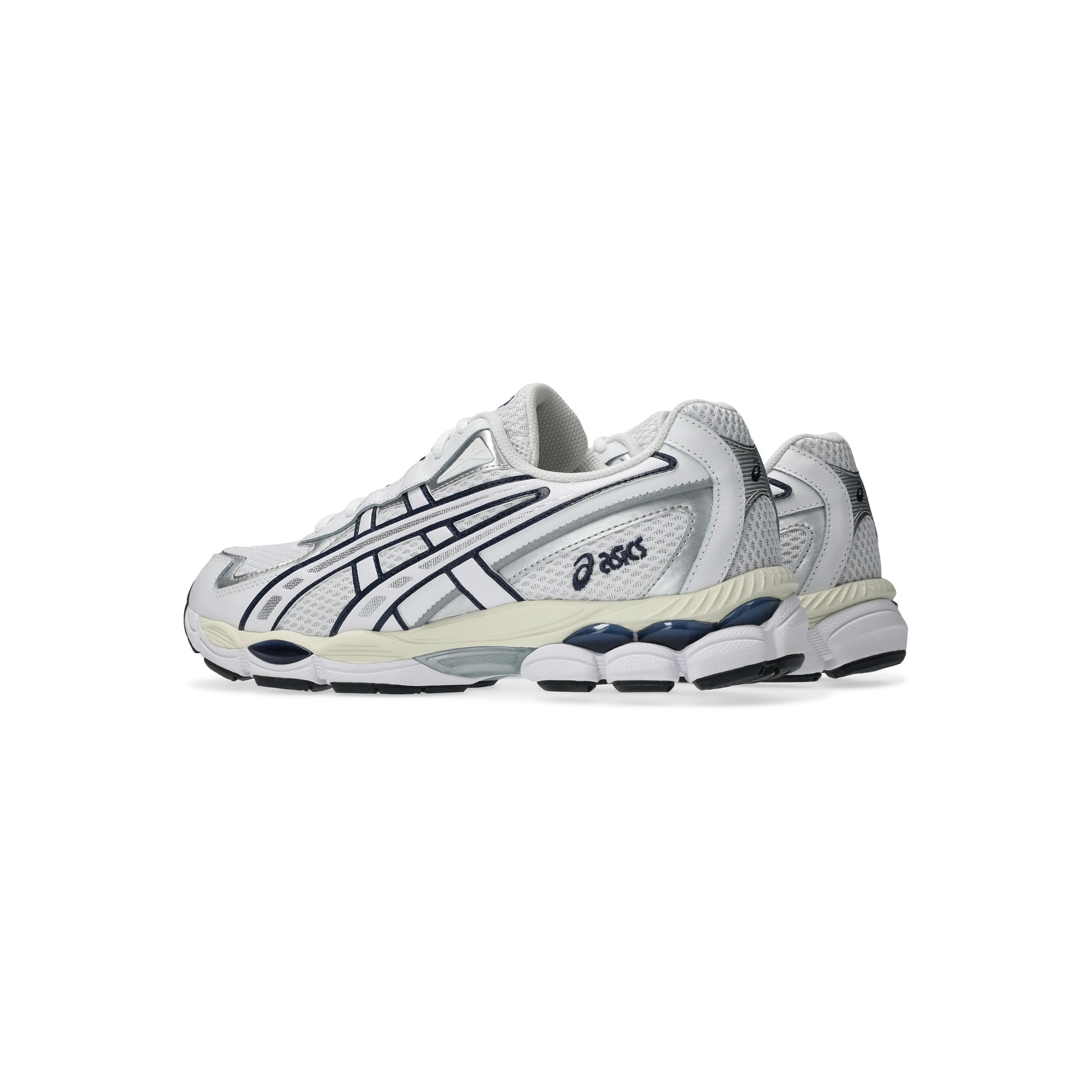 ASICS GEL-NYC 2055 White Midnight sneaker with GEL cushioning breathable mesh upper and retro running design