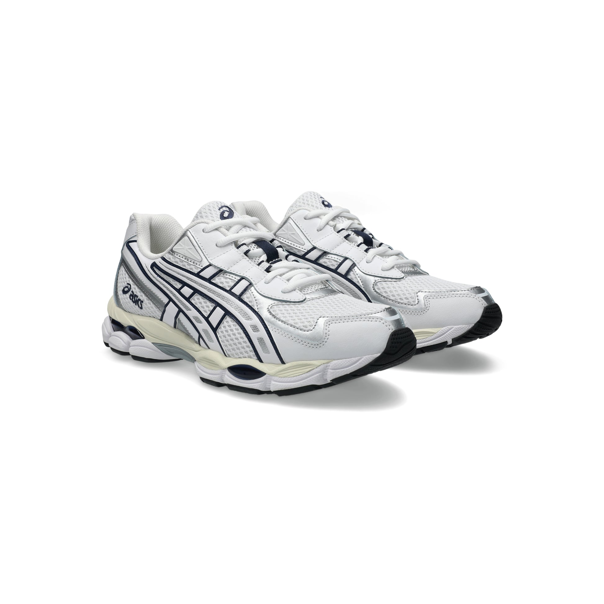 ASICS GEL-NYC 2055 White Midnight sneaker with GEL cushioning breathable mesh upper and retro running design
