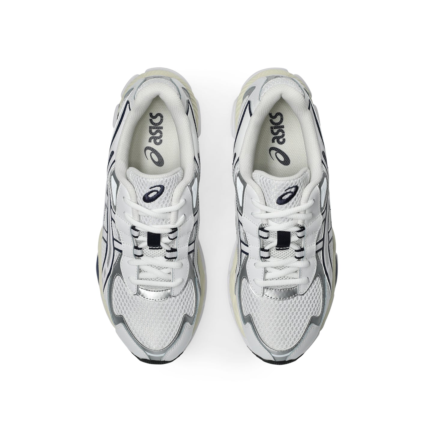 ASICS GEL-NYC 2055 White Midnight sneaker with GEL cushioning breathable mesh upper and retro running design