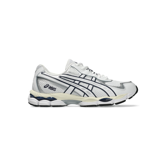 ASICS GEL-NYC 2055 White Midnight sneaker with GEL cushioning breathable mesh upper and retro running design