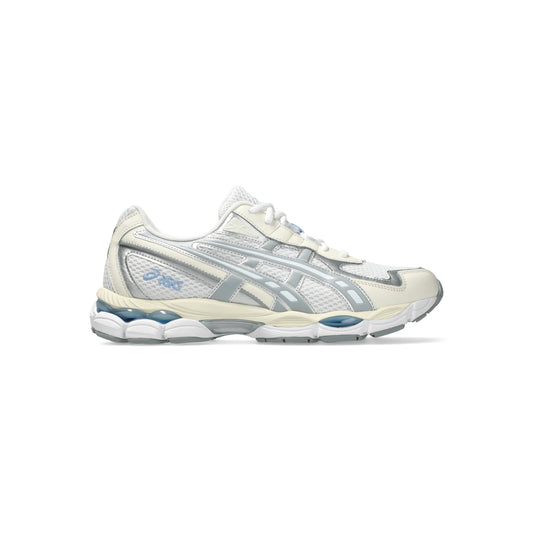 Asics GEL-NYC 2055 White Piedmont Grey running shoes with GEL™ cushioning and rubber outsole