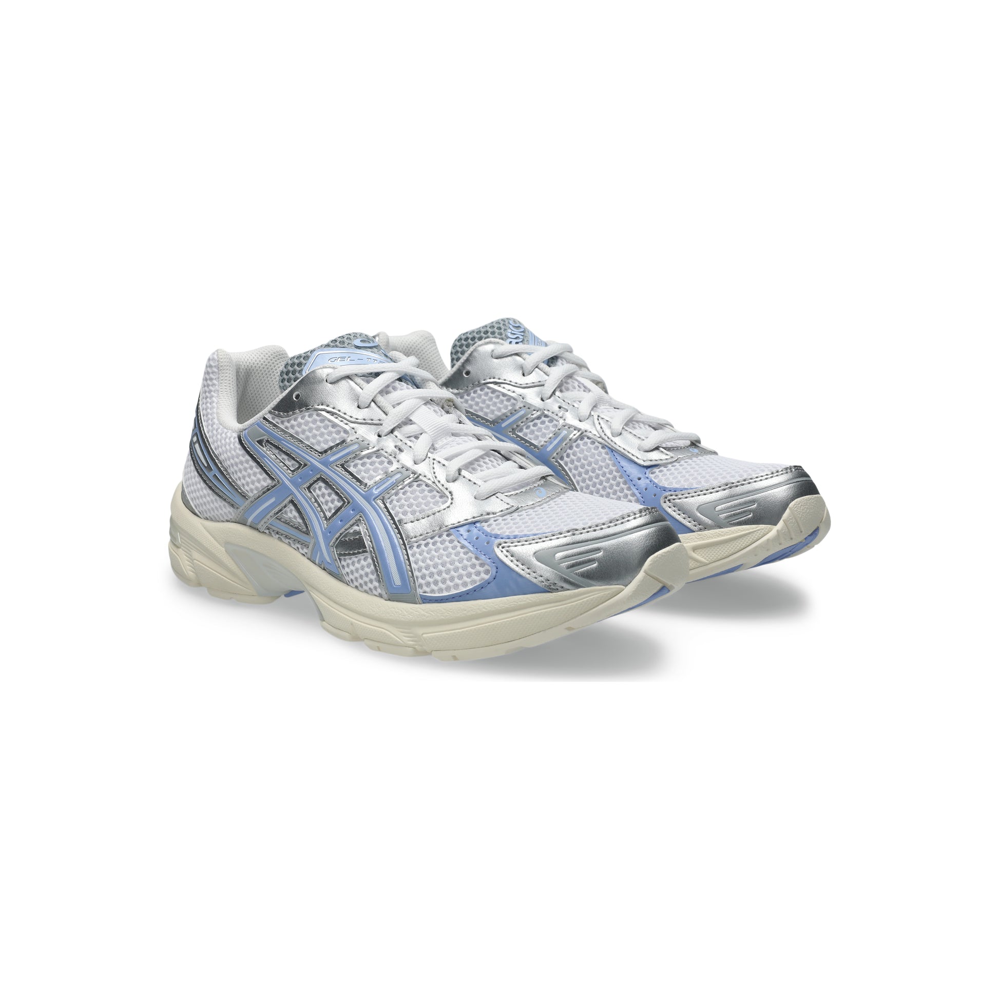 Asics GEL-1130 White Light Sapphire running shoes with breathable mesh upper and GEL cushioning