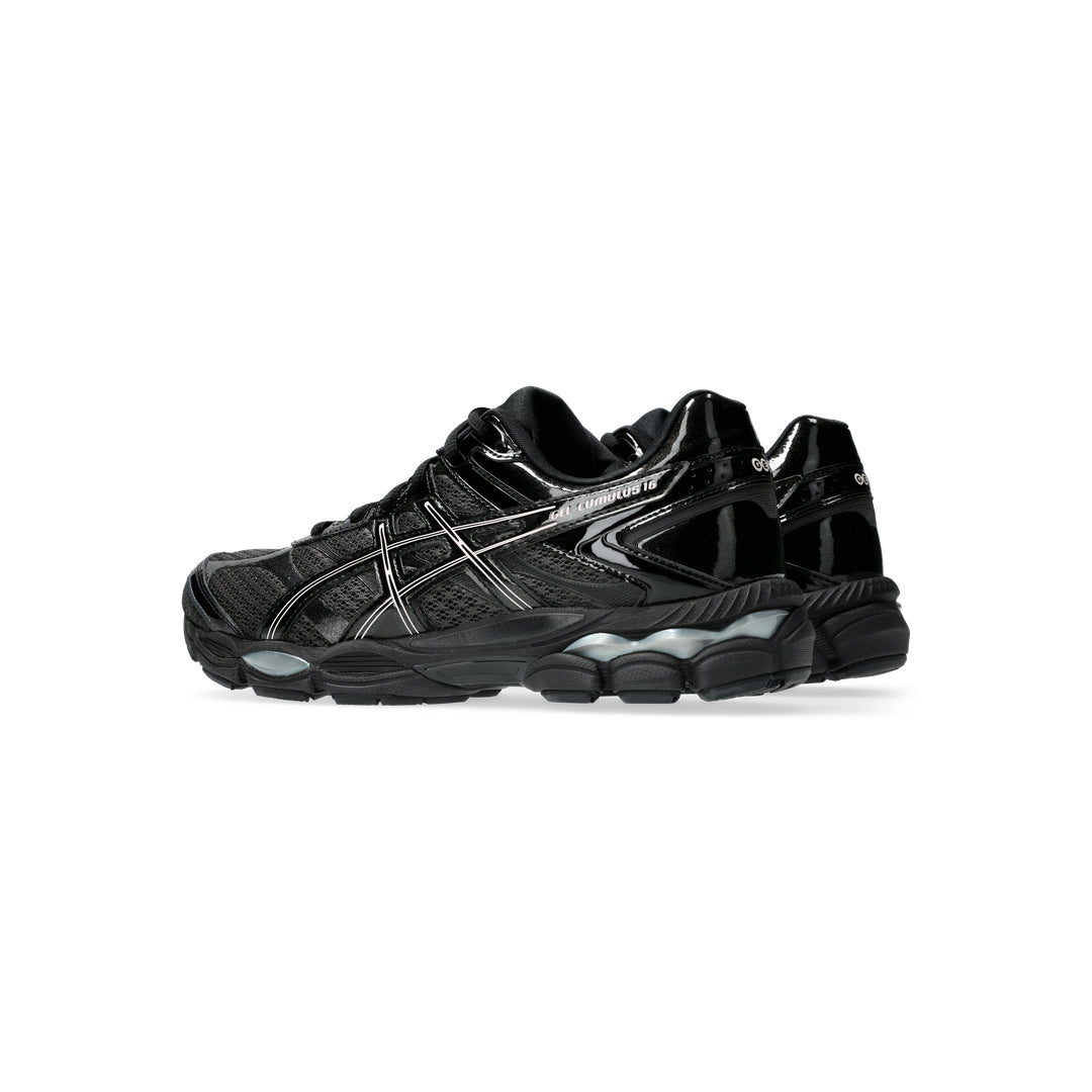 ASICS GEL-CUMULUS 16 'Graphite Grey Black' - rear three-quarter view of the pair