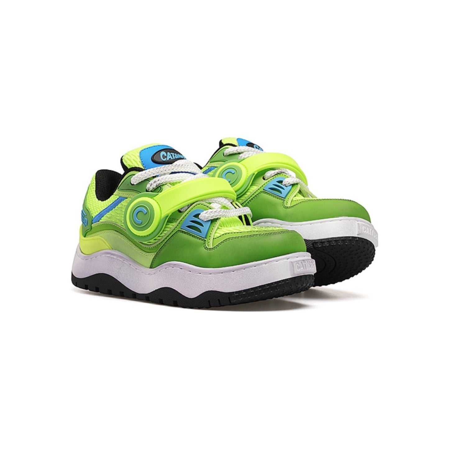 Cat & Sofa Headphone Shoes 'Lime Green'