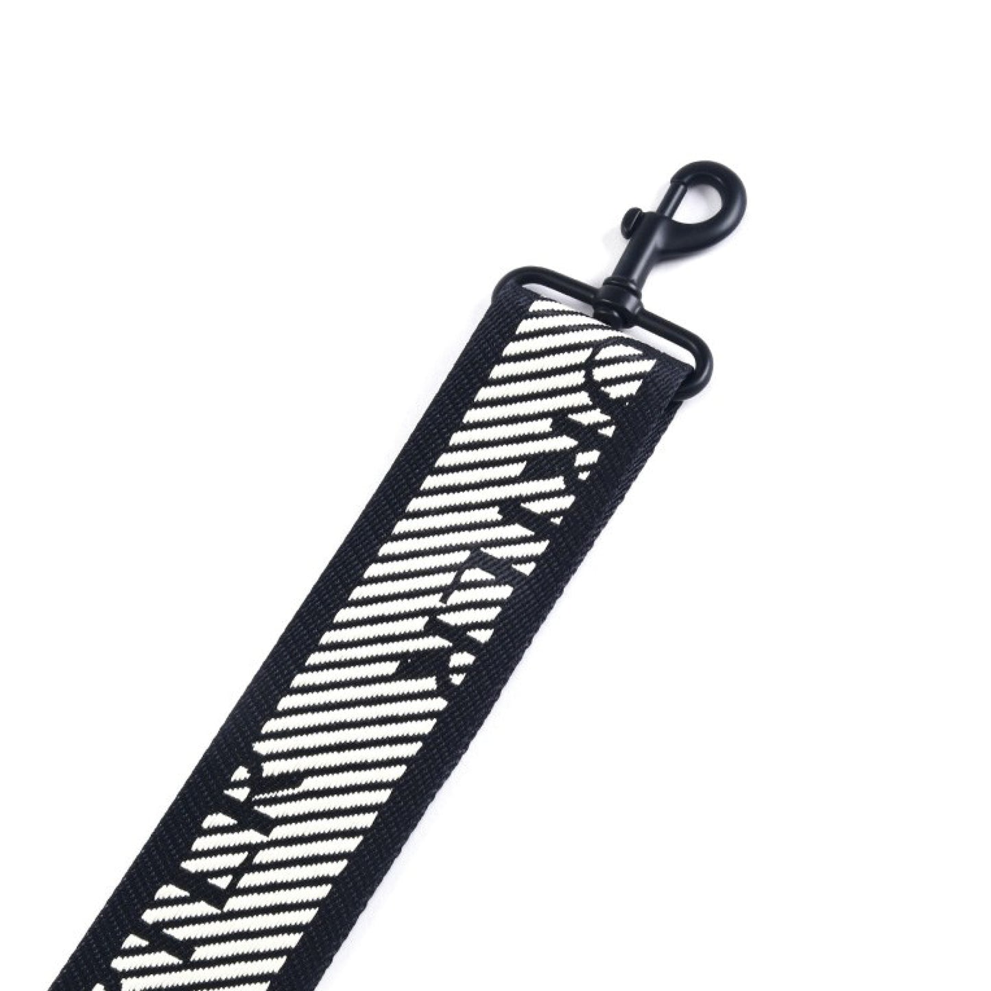 PORTER INTERNATIONAL Shoulder Strap Black adjustable woven bag strap metal hooks branded design