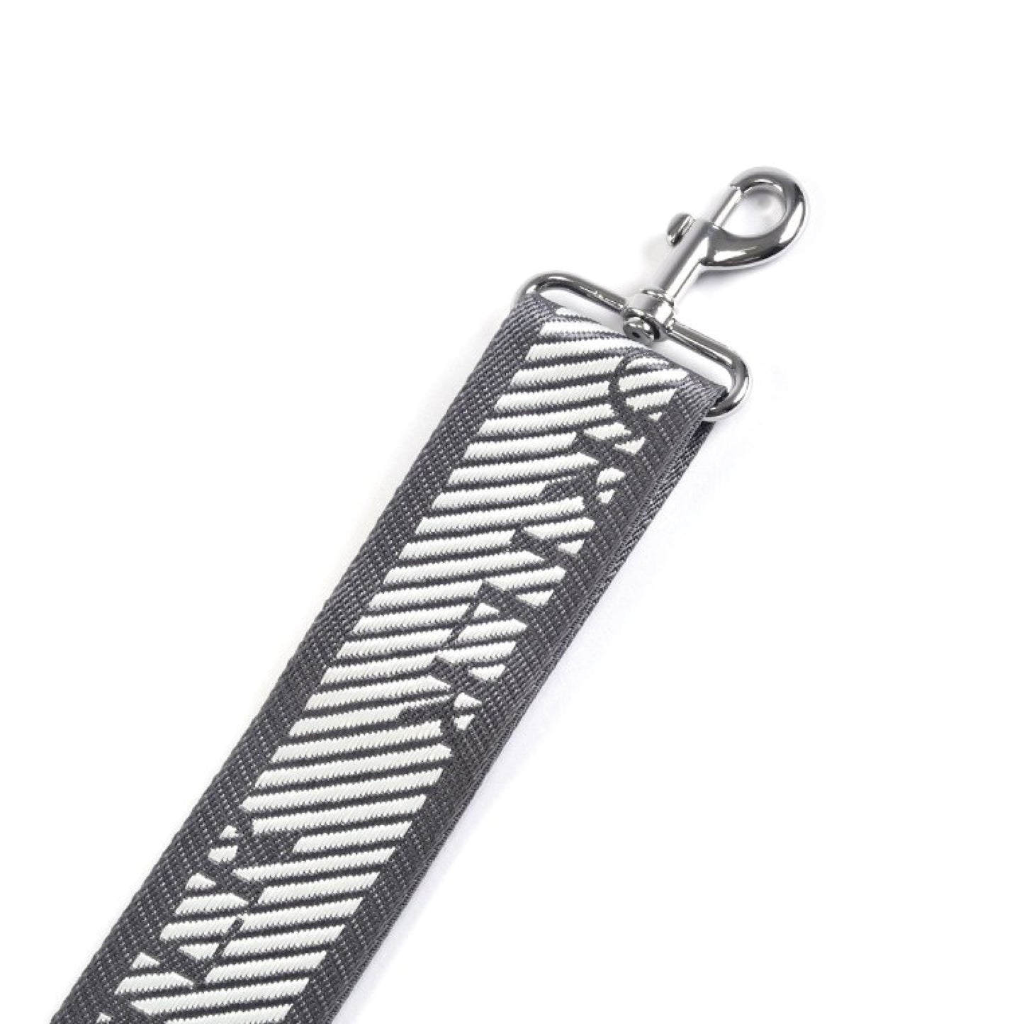 PORTER INTERNATIONAL Shoulder Strap Grey adjustable woven bag strap metal hooks branded design
