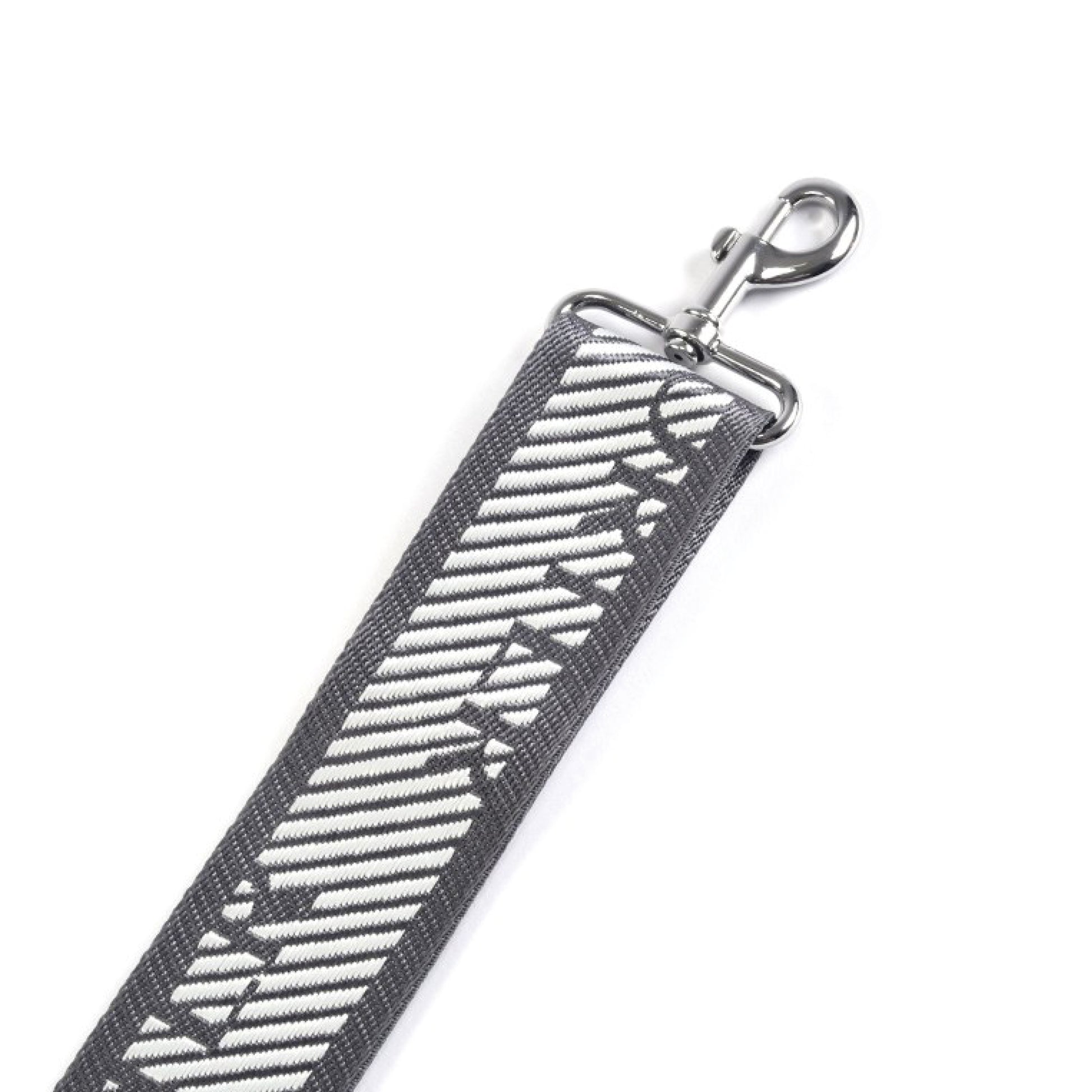 PORTER INTERNATIONAL Shoulder Strap Grey adjustable woven bag strap metal hooks branded design