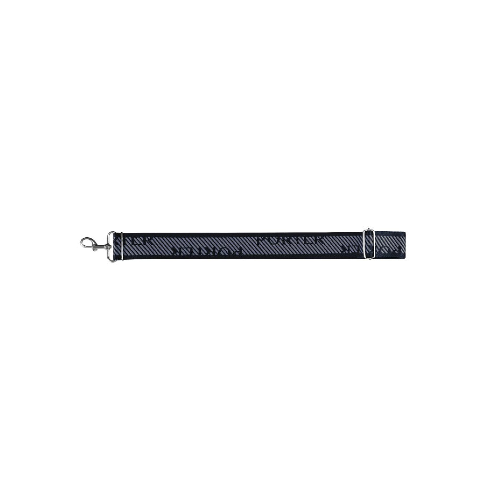 PORTER INTERNATIONAL Shoulder Strap Navy adjustable woven bag strap metal hooks branded design