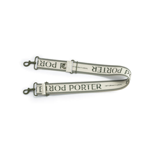 PORTER INTERNATIONAL Accessory Shoulder Strap 'Green' - full shoulder strap view