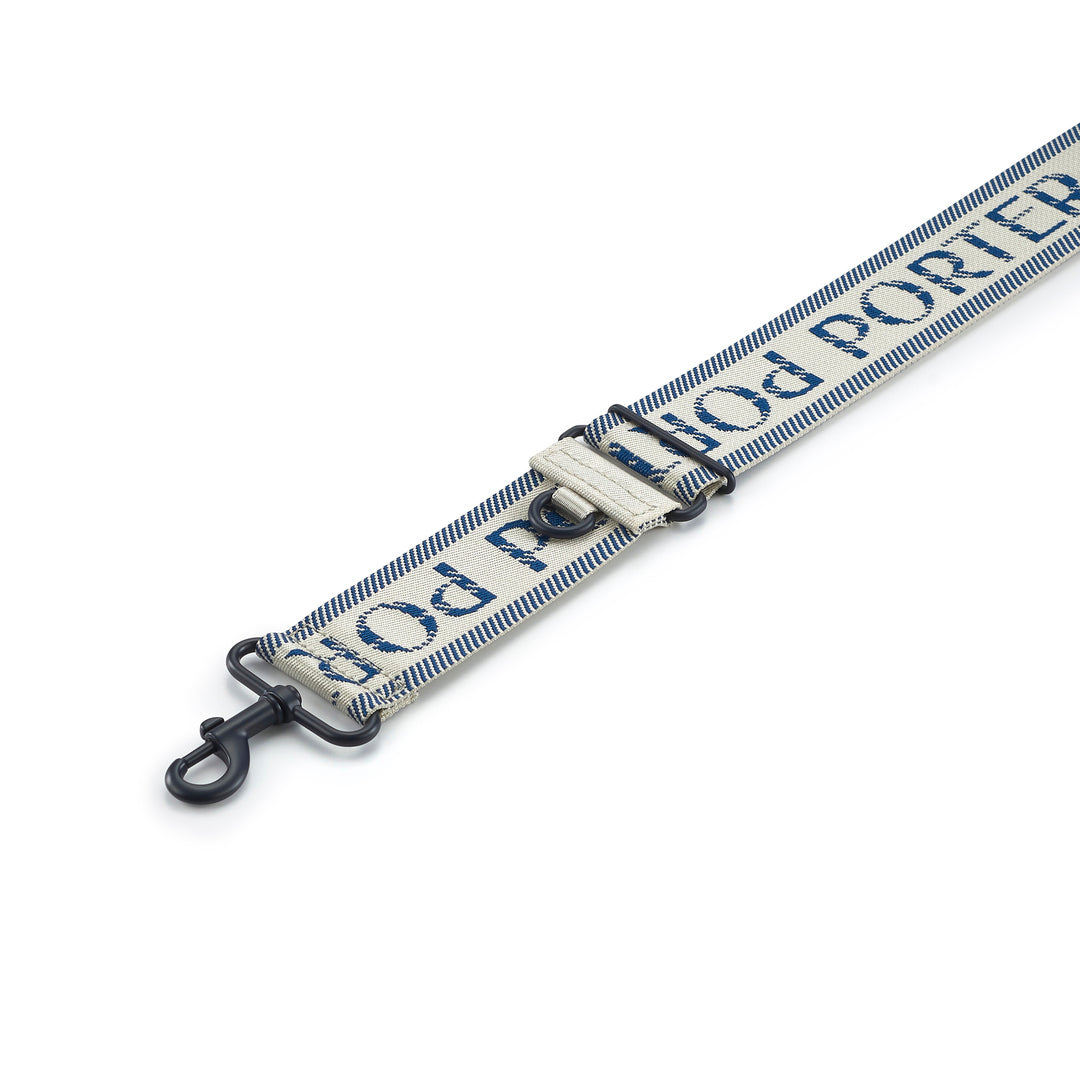 PORTER INTERNATIONAL Accessory Shoulder Strap 'Blue' - clasp and adjustment hardware detail