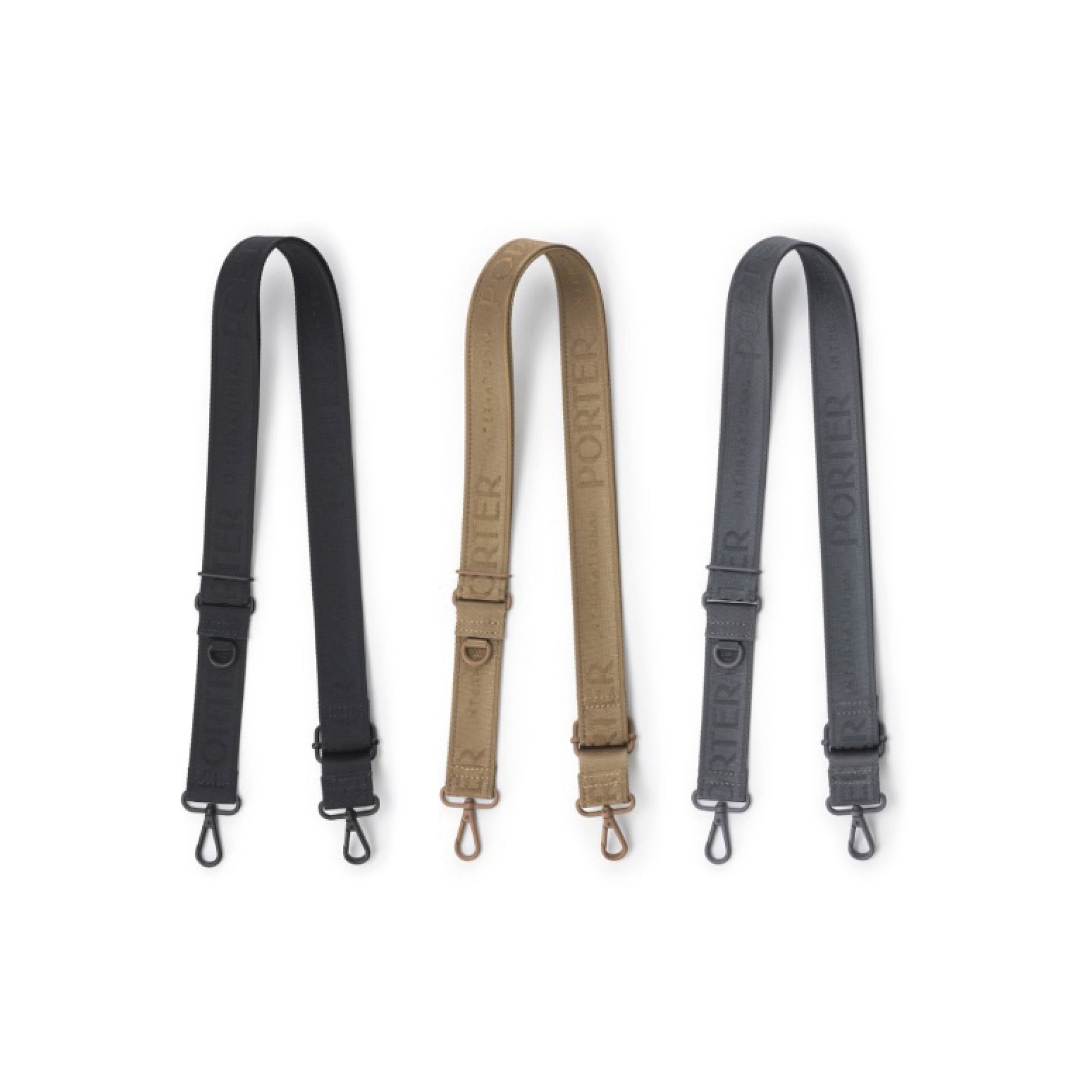 PORTER INTERNATIONAL Bag Strap Grey woven adjustable shoulder strap durable everyday bag accessory