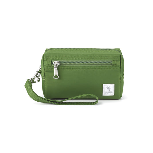 PORTER INTERNATIONAL Small Pouch Bag Grass Green nylon pouch compact utility bag lightweight everyday accessory