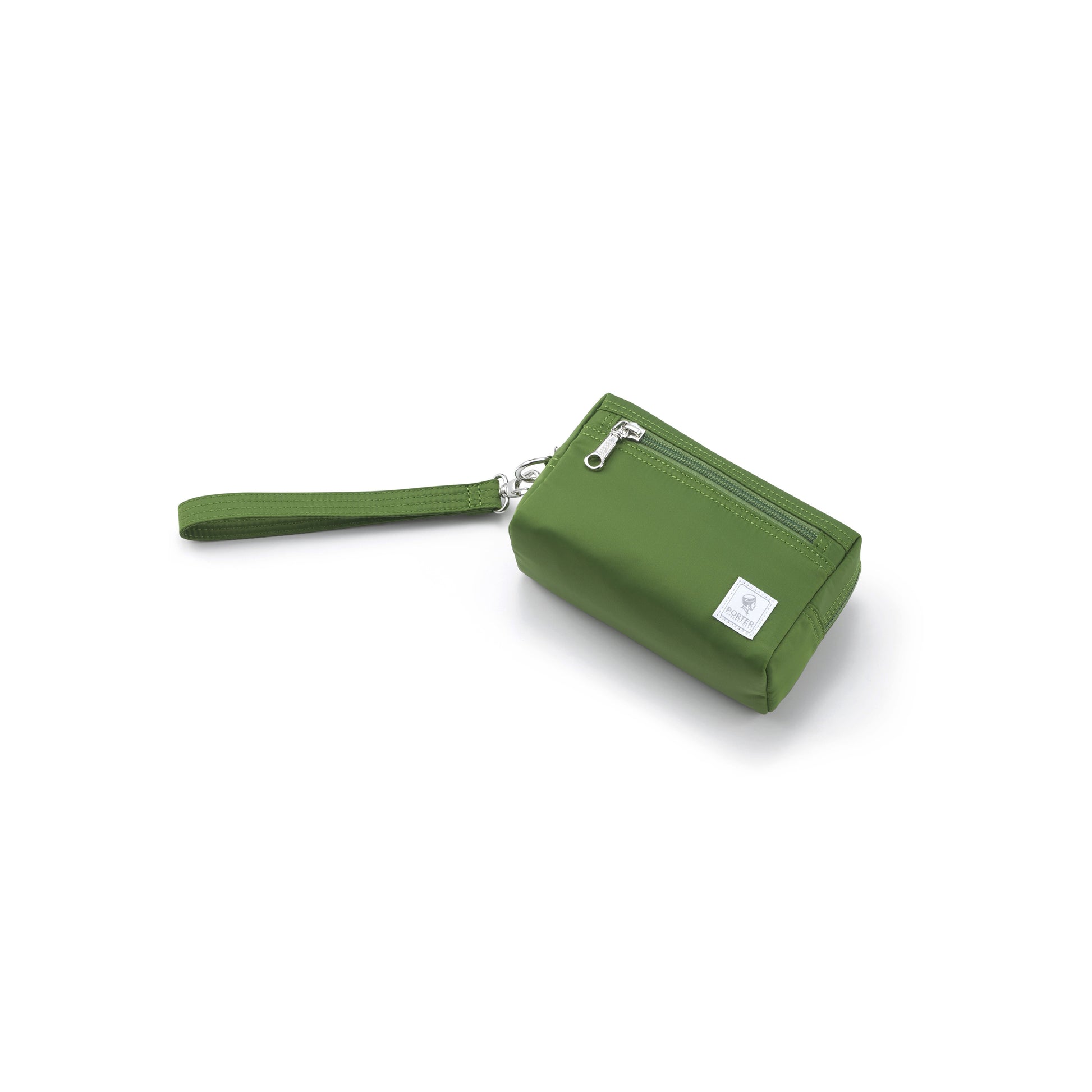 PORTER INTERNATIONAL Small Pouch Bag Grass Green nylon pouch compact utility bag lightweight everyday accessory