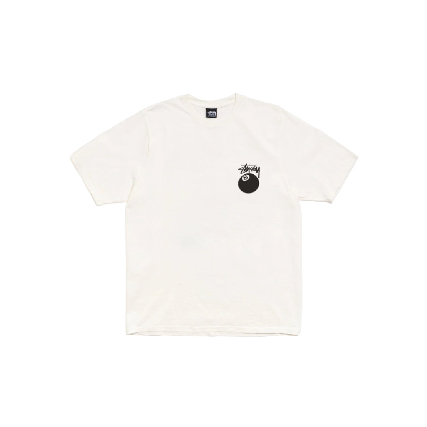 Stüssy 8 Ball Tee Pigment Dyed Natural graphic t-shirt streetwear vintage wash iconic logo