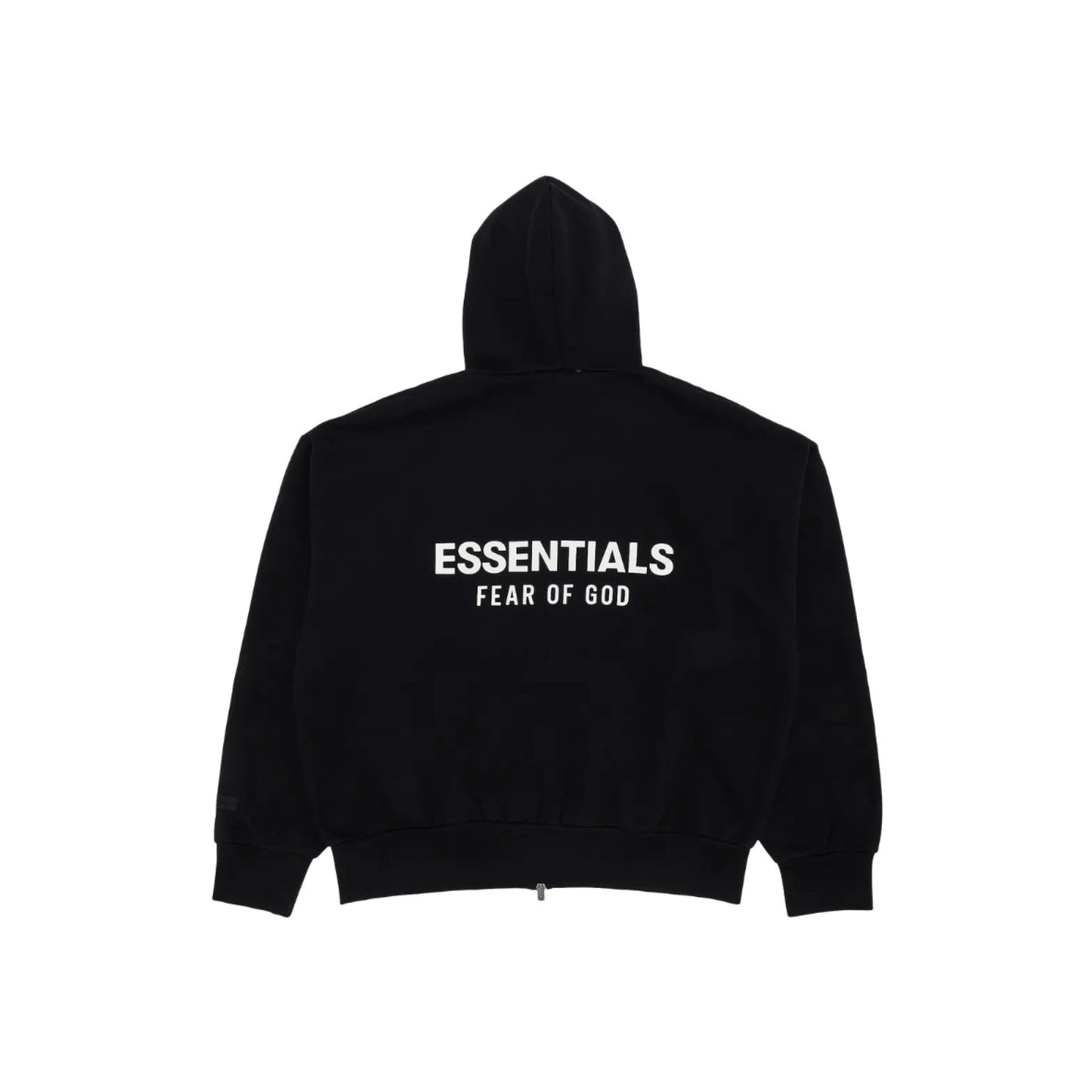 Fear of God Essentials Classic Full Zip-Up Hoodie 'Jet Black'
