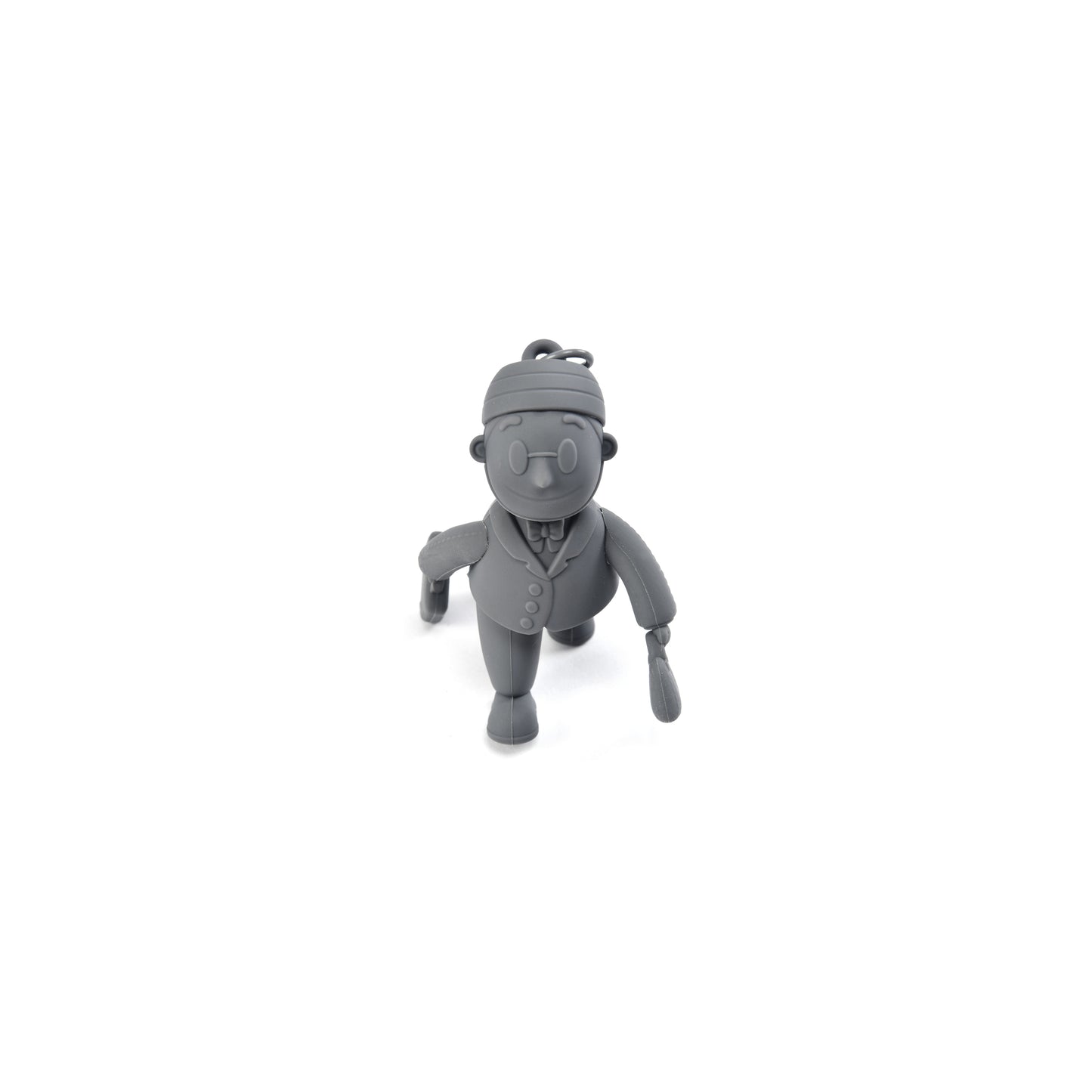 PORTER INTERNATIONAL Porter Man Keychain GWP Grey character keychain collectible bag accessory monochrome design