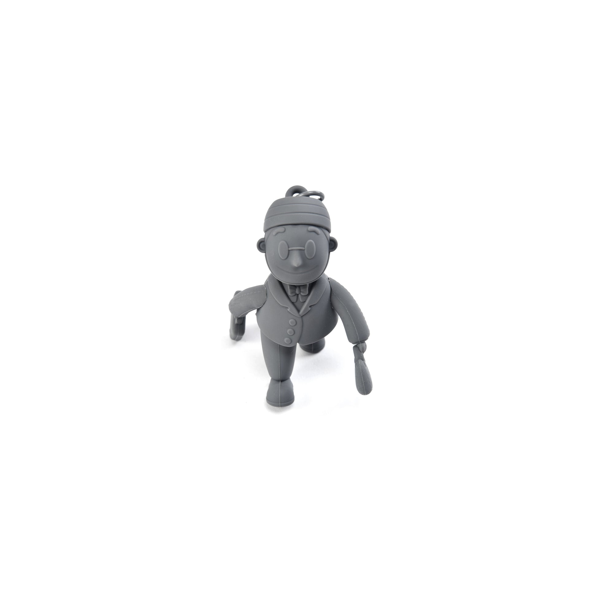 PORTER INTERNATIONAL Porter Man Keychain GWP Grey character keychain collectible bag accessory monochrome design