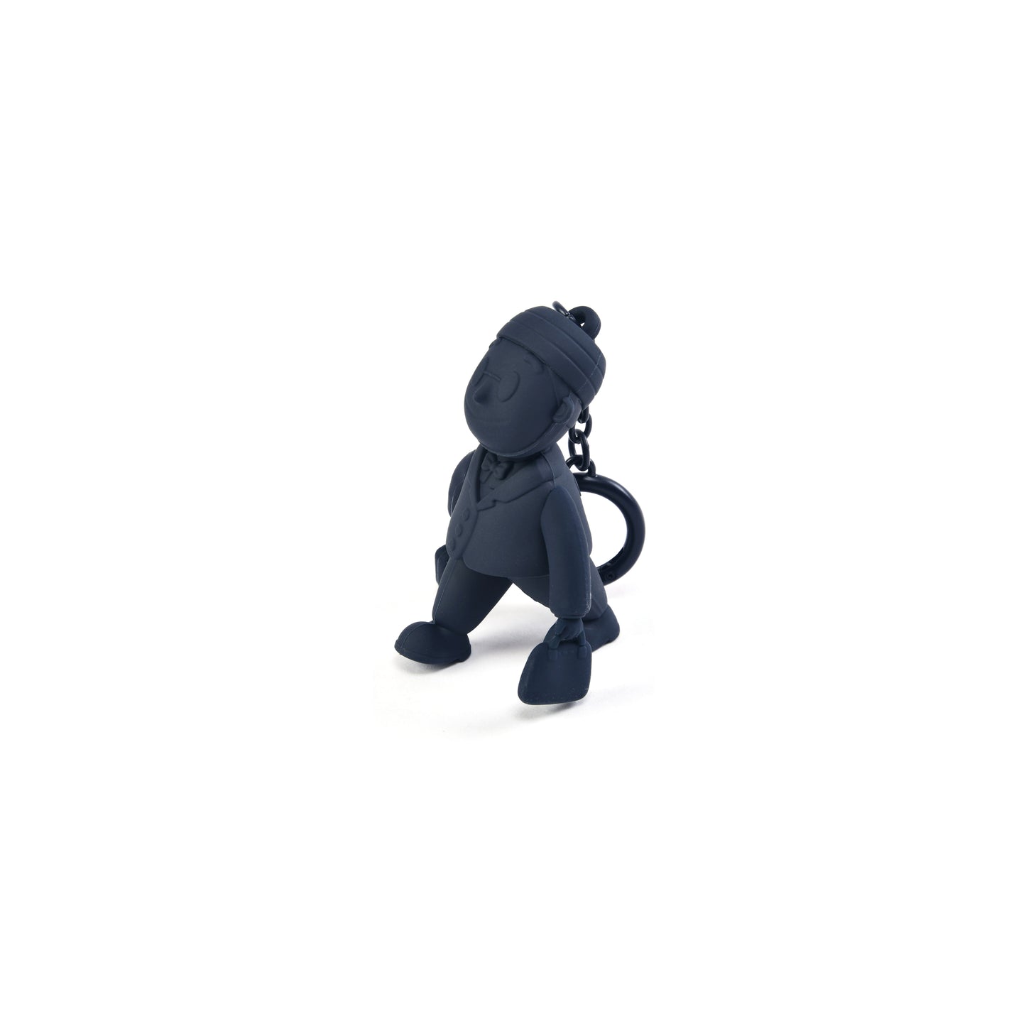 PORTER INTERNATIONAL Porter Man Keychain GWP Blue collectible silicone mascot keychain with movable limbs and key ring